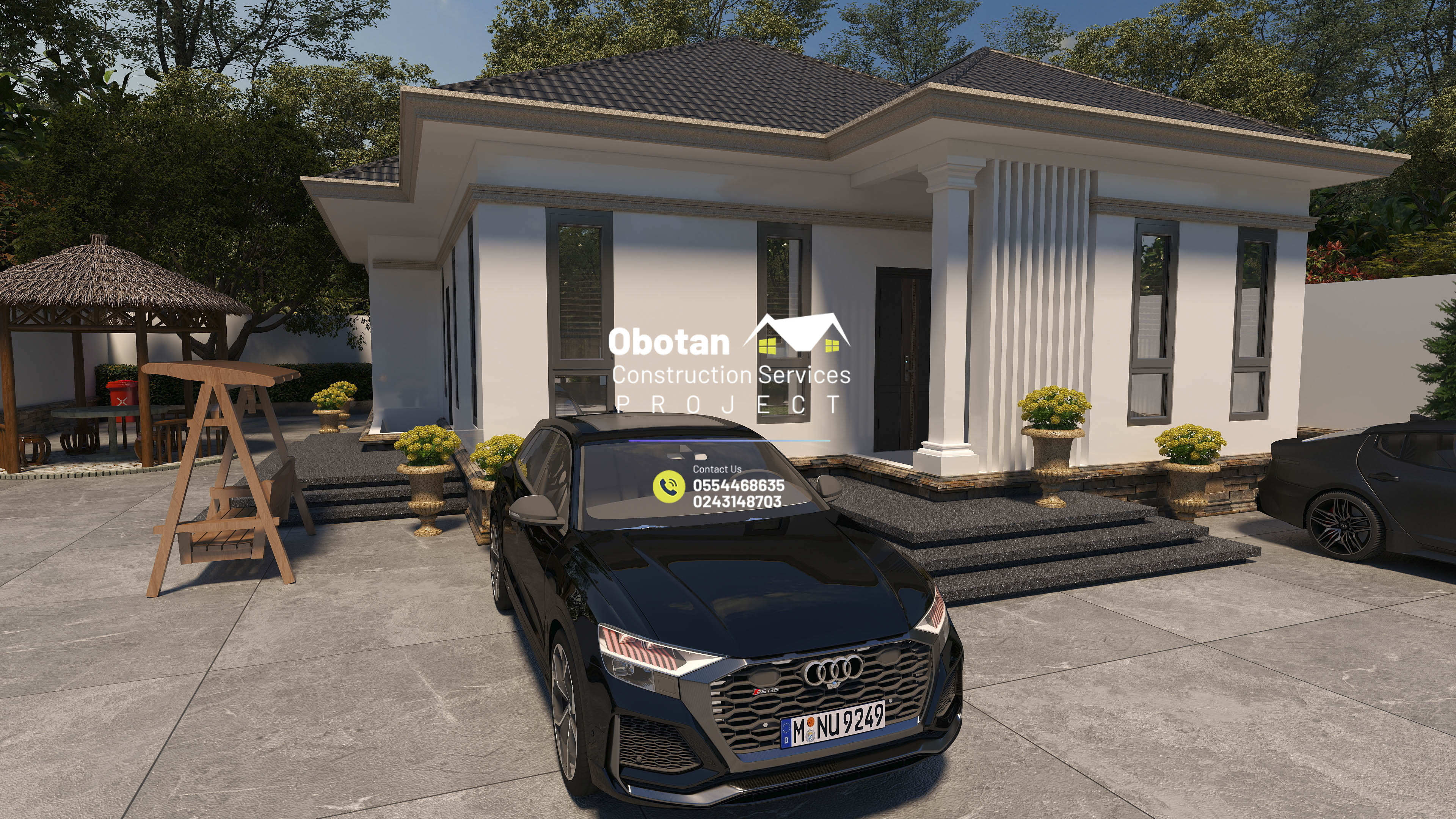 3D Modelling Of  Four (4) Bedroom Residential Building : Tafo