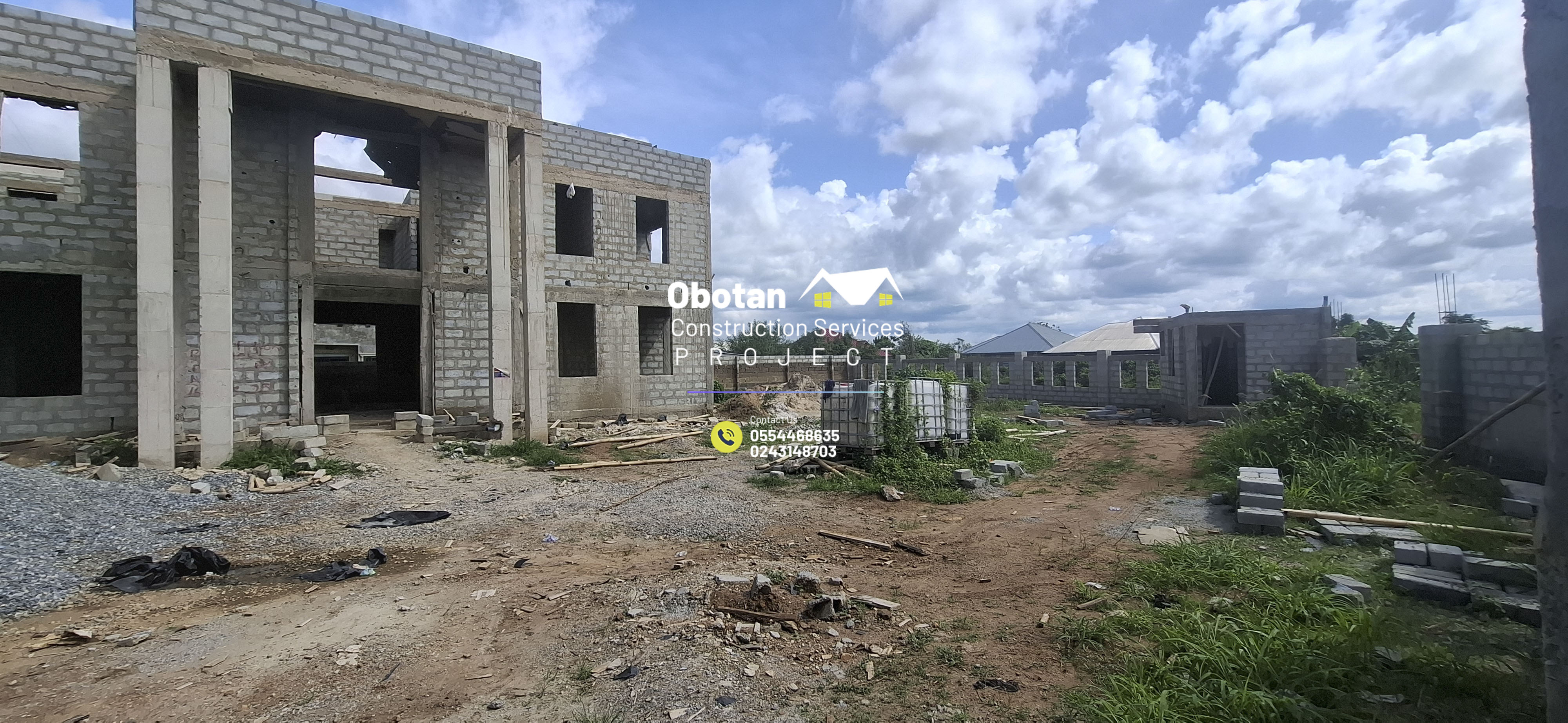 Work Progress : Five (5) bedroom Two-Storey Residential Building