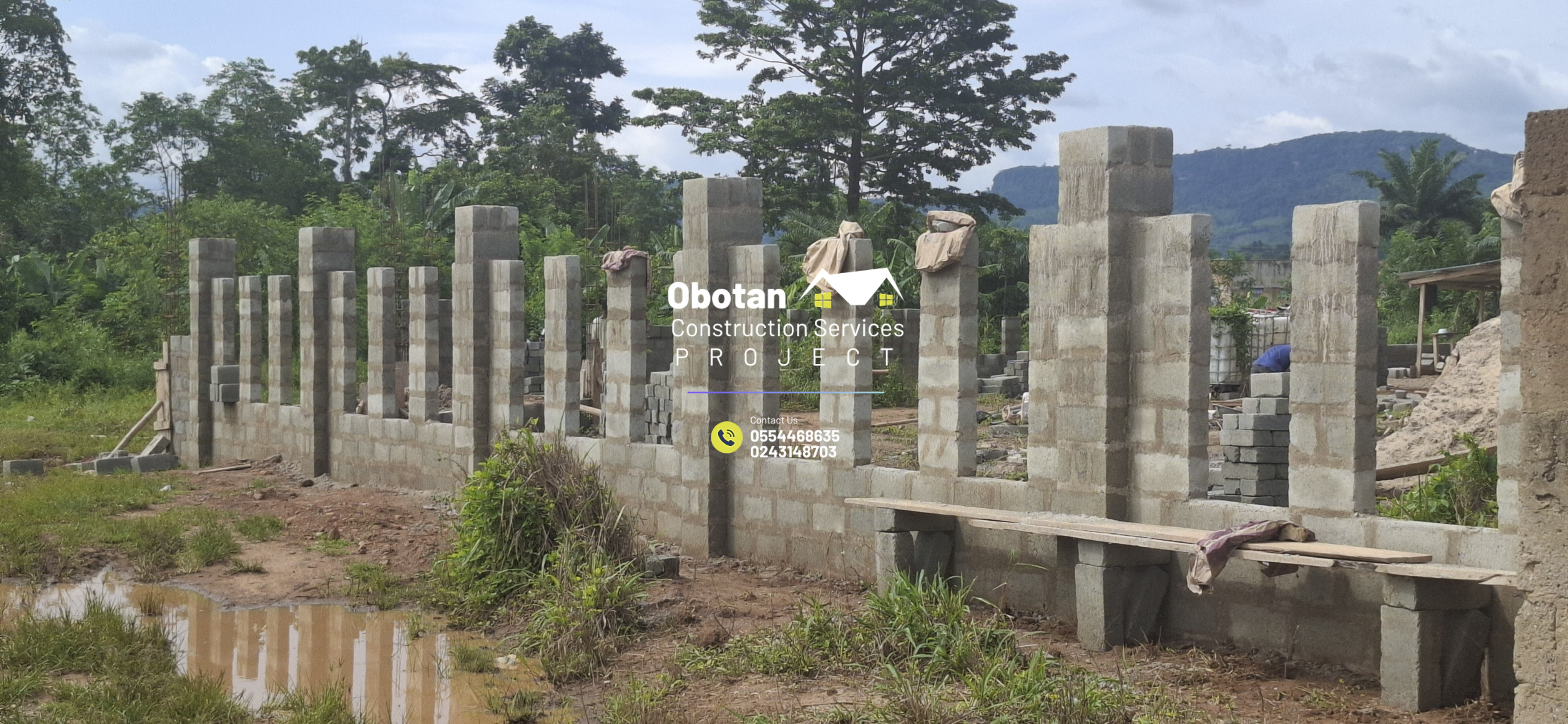 Work Progress : Five (5) bedroom Two-Storey Residential Building