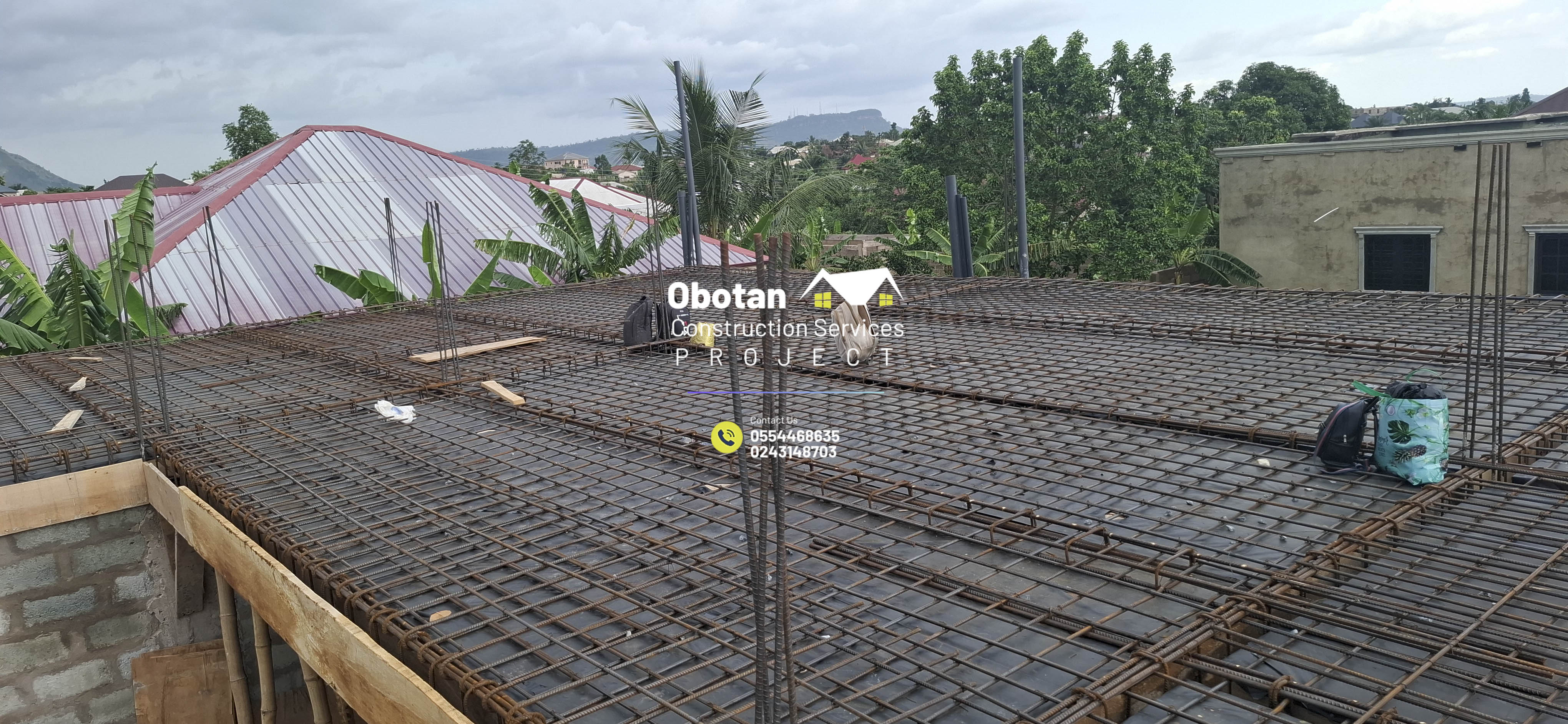 Work Progress : Five (5) bedroom Two-Storey Residential Building