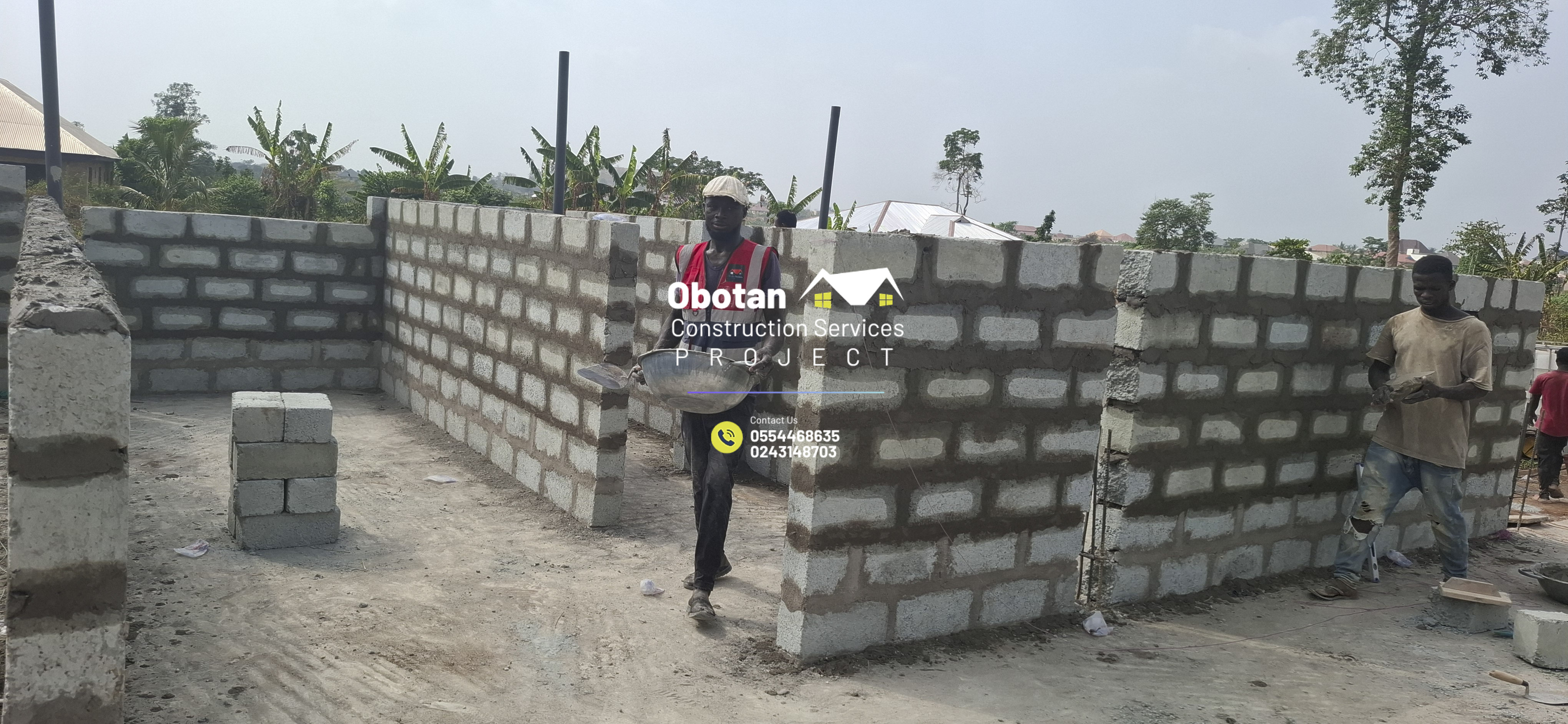 Work Progress : Five (5) bedroom Two-Storey Residential Building