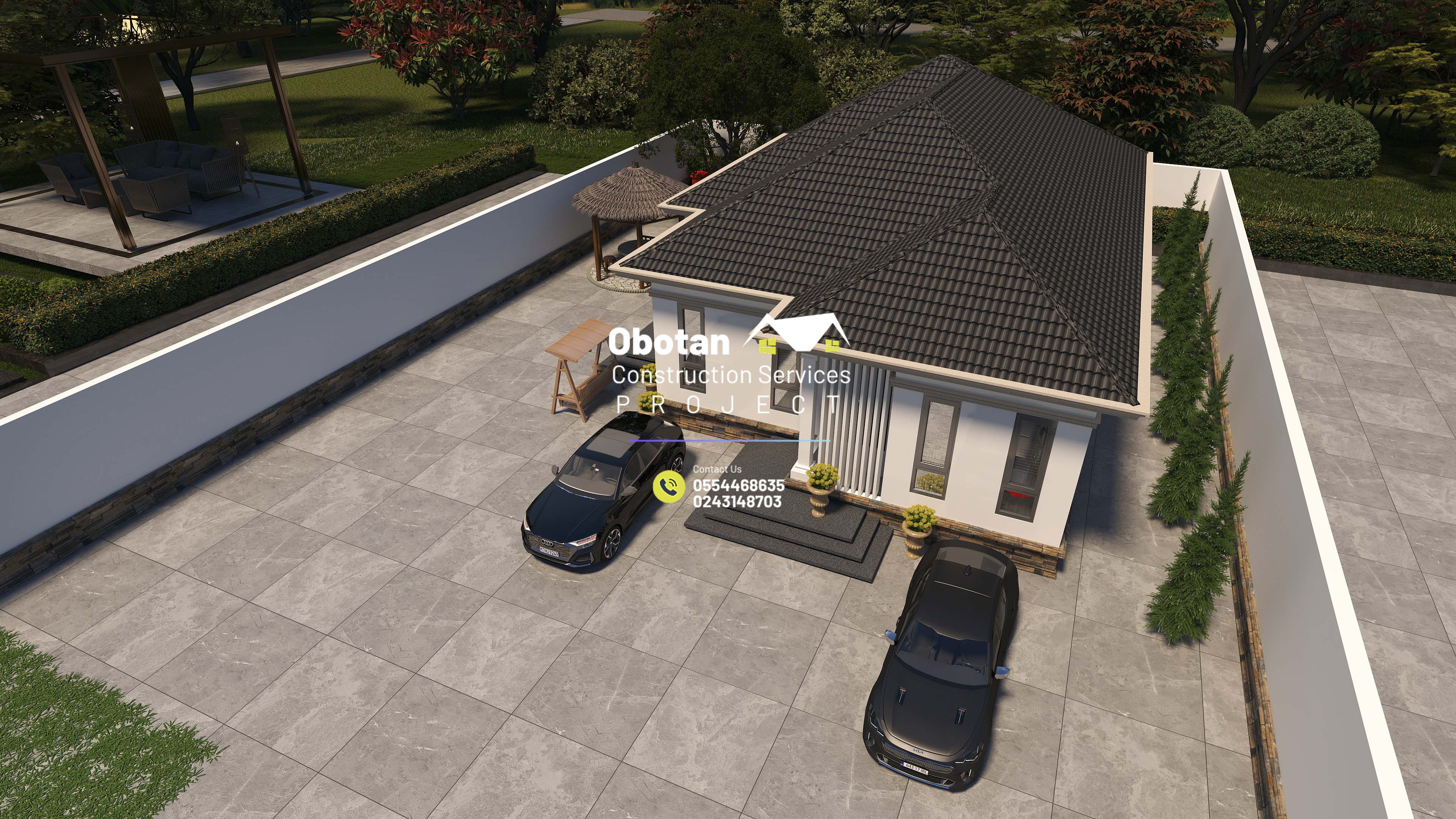 3D Modelling Of  Four (4) Bedroom Residential Building : Tafo