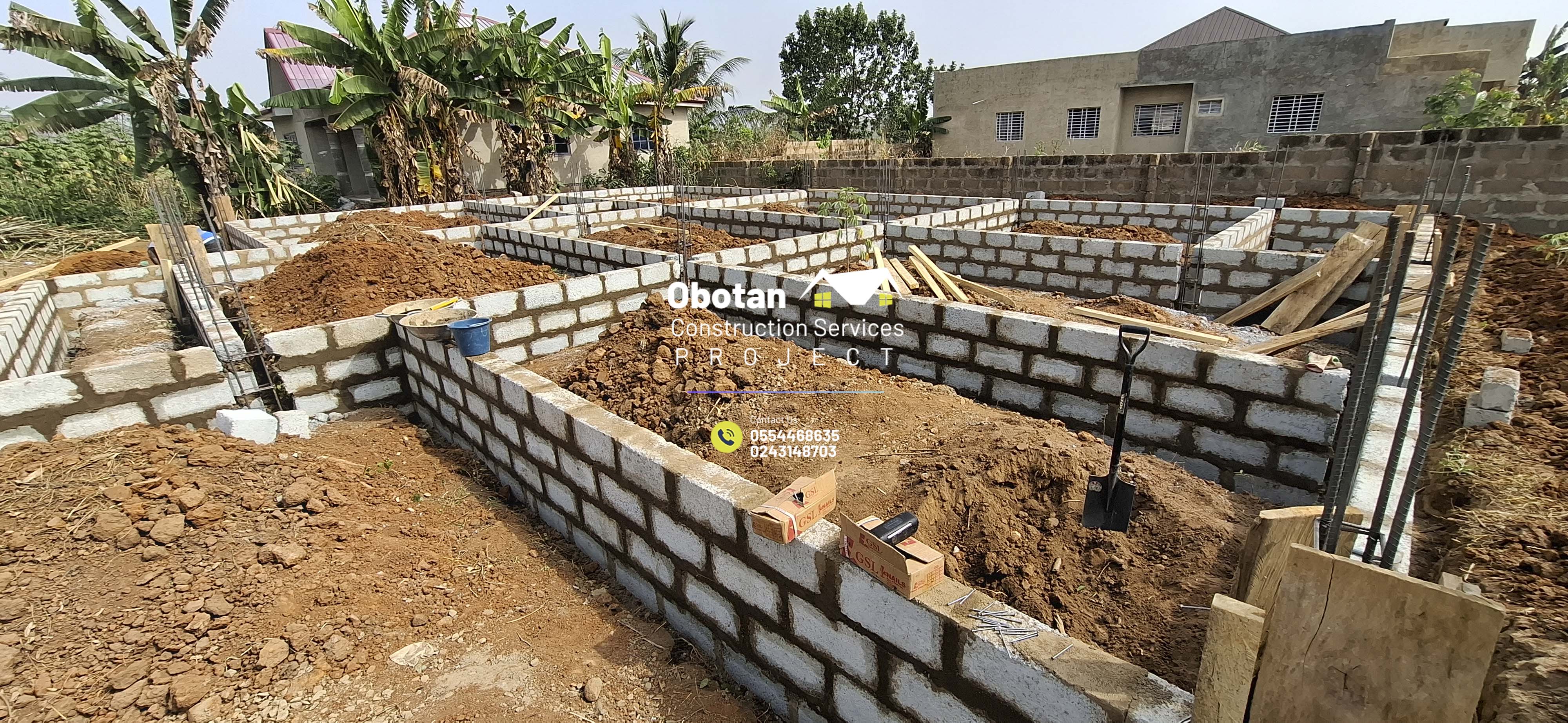 Work Progress : Five (5) bedroom Two-Storey Residential Building