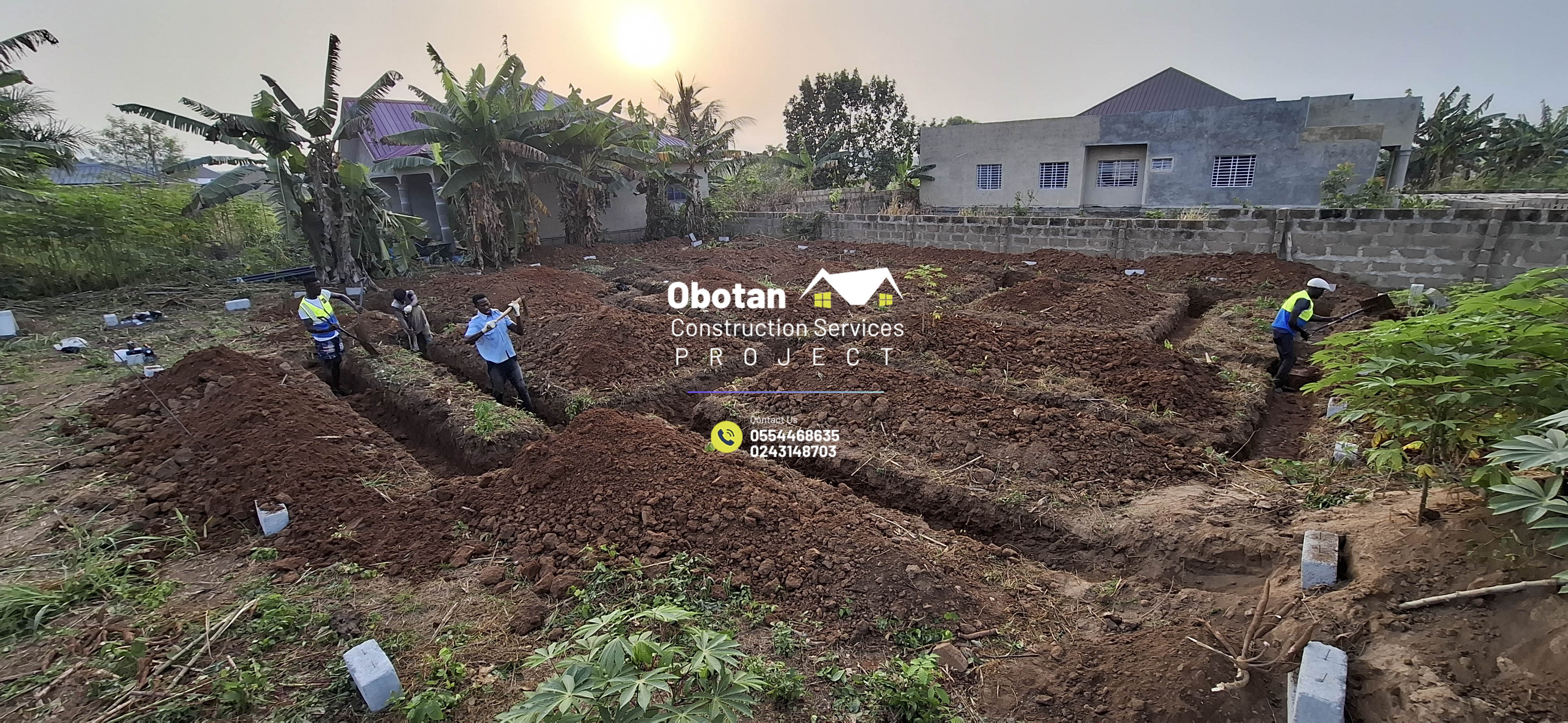 Work Progress : Five (5) bedroom Two-Storey Residential Building