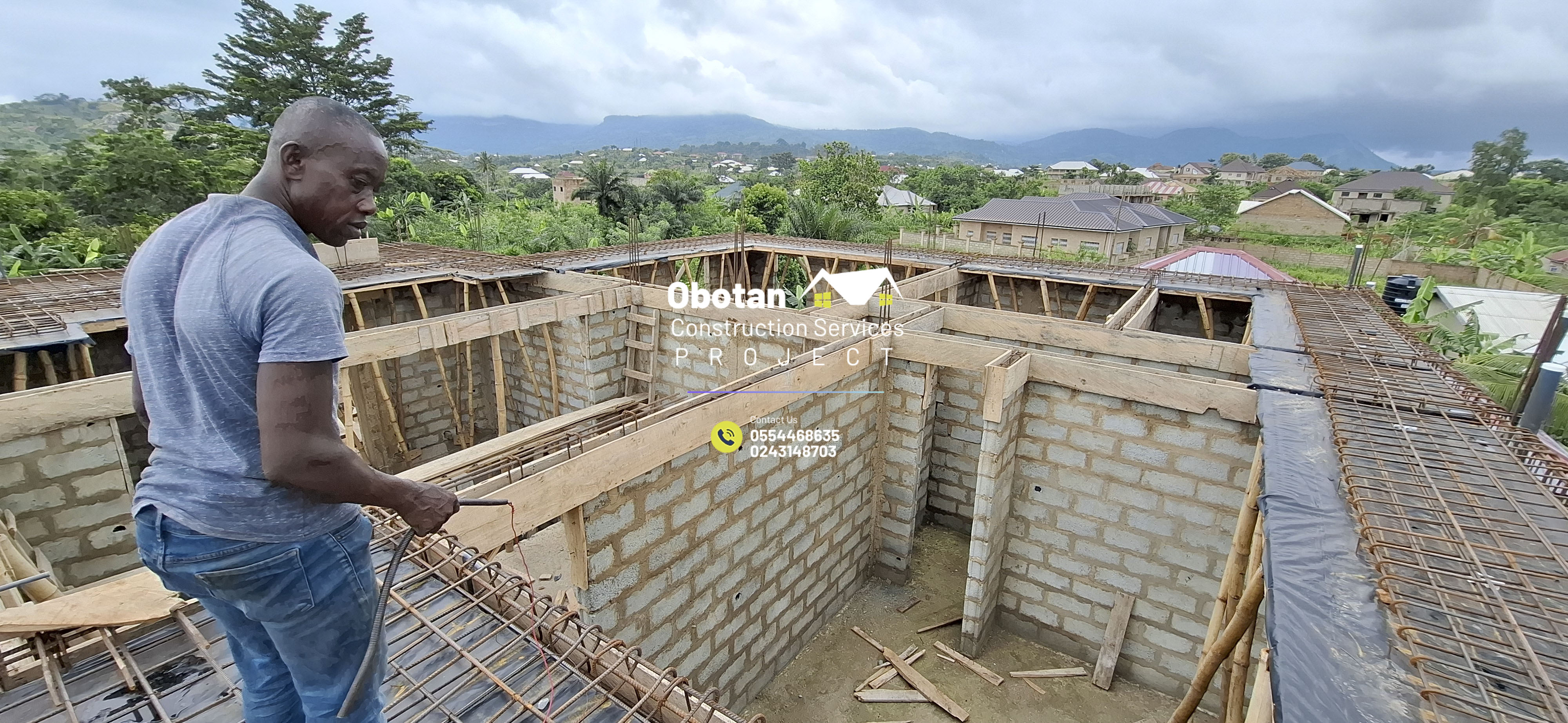 Work Progress : Five (5) bedroom Two-Storey Residential Building
