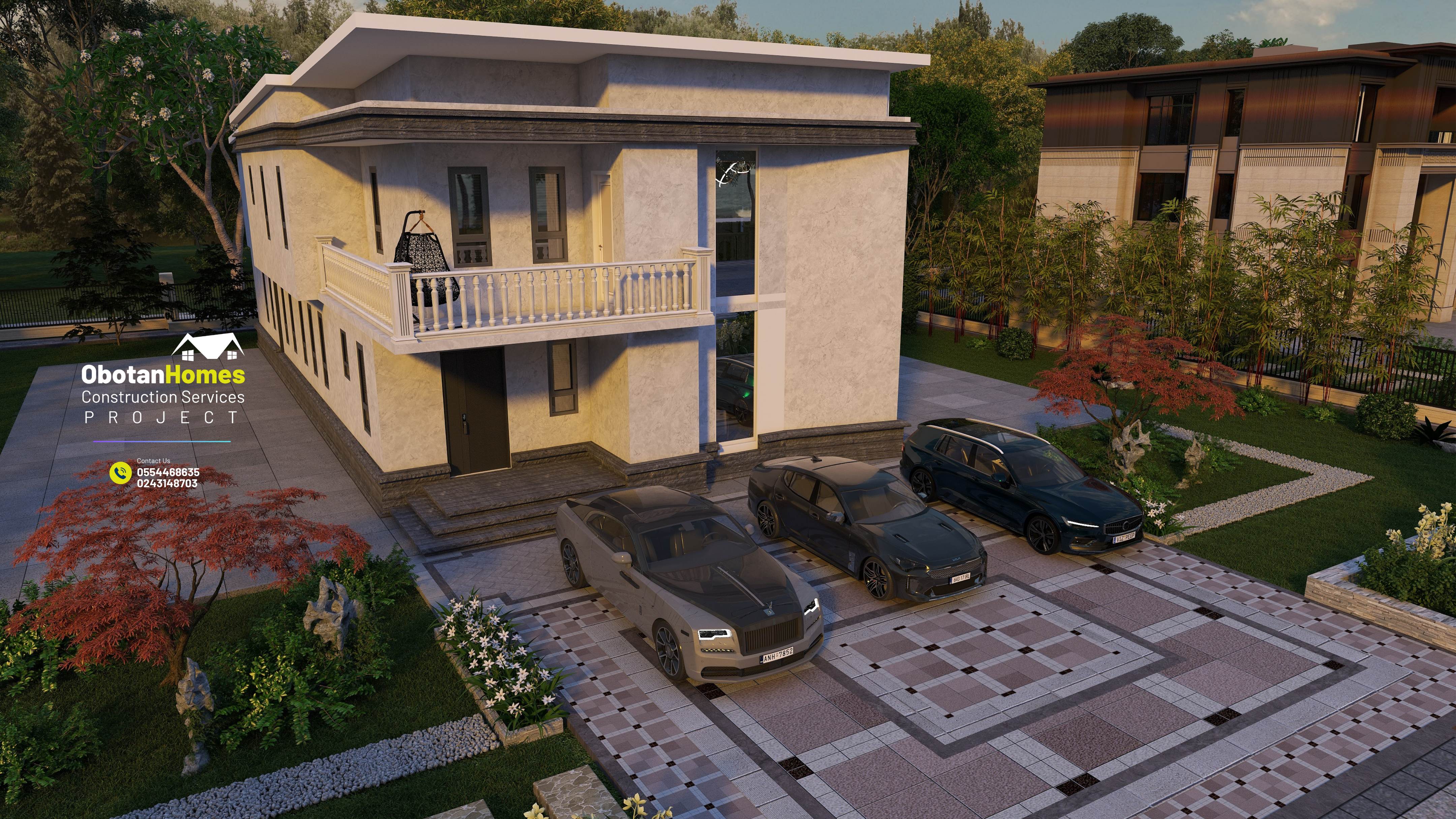 3D Rendering Of Six Bedroom Villa