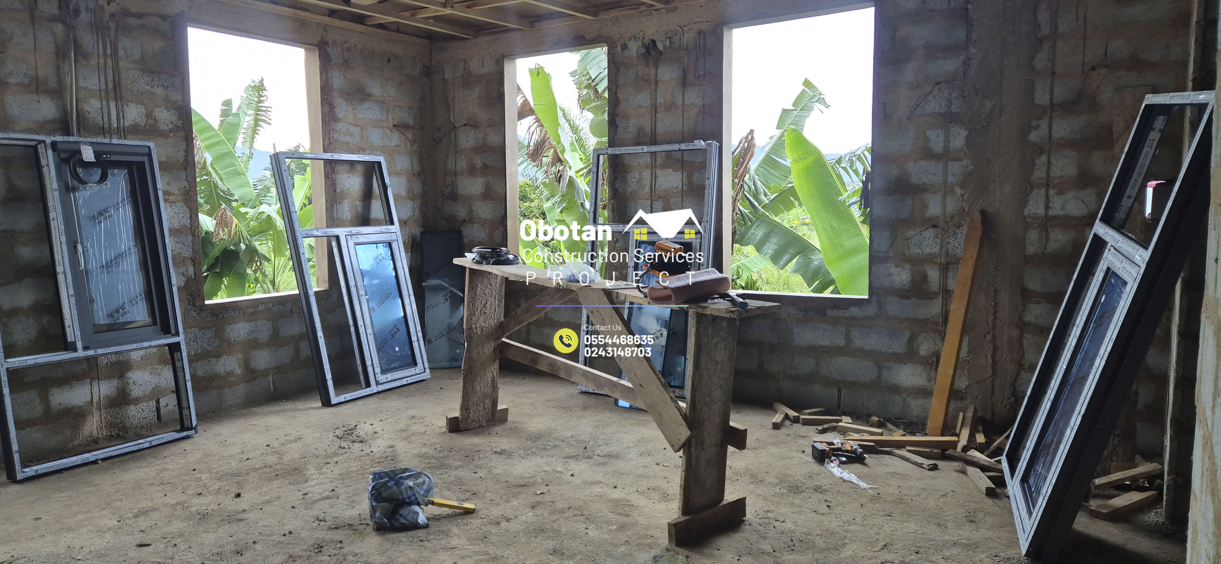 Work Progress : Five (5) bedroom Two-Storey Residential Building