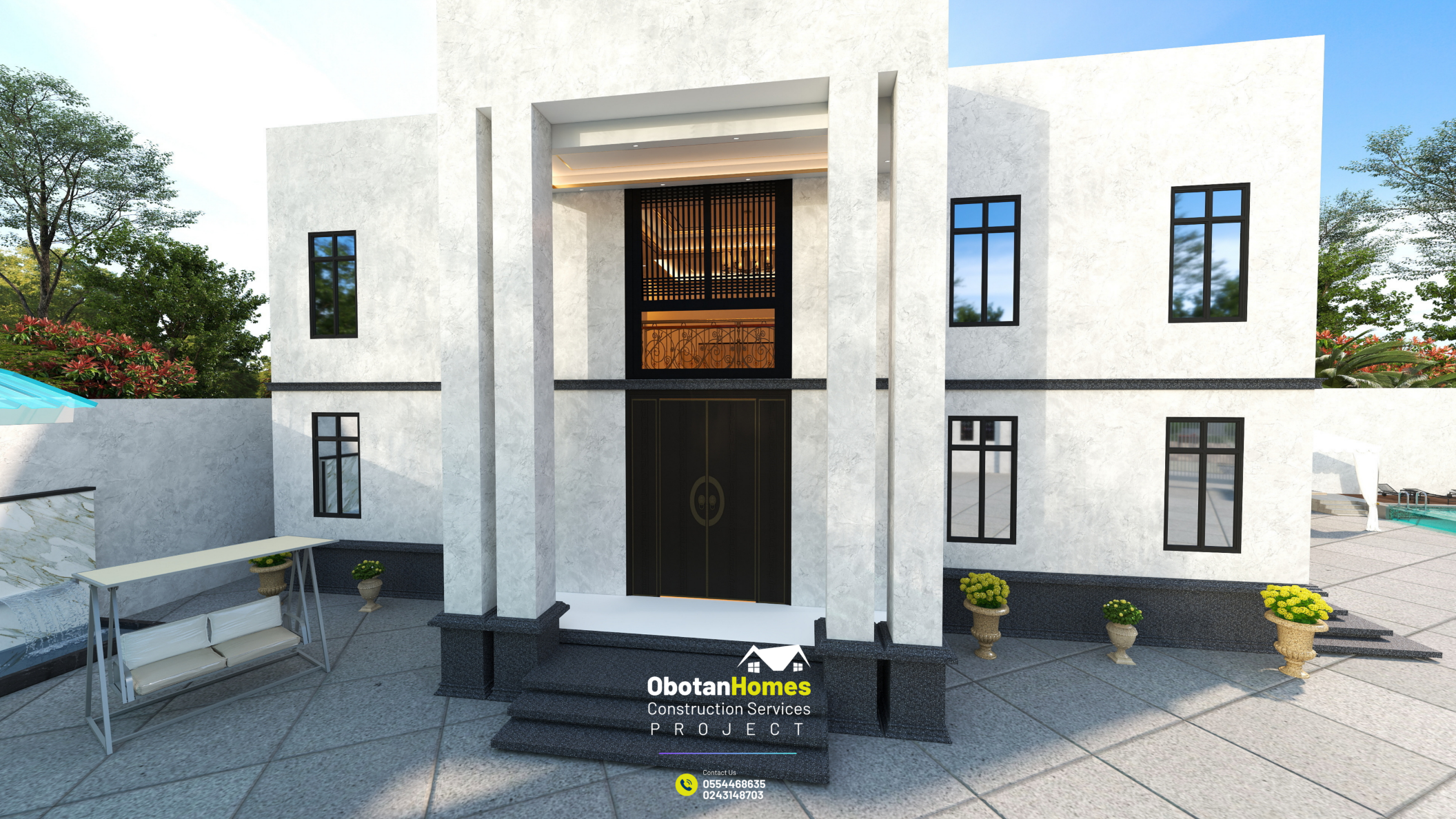 3D Modelling: Five (5) Two-Storey Residential Building