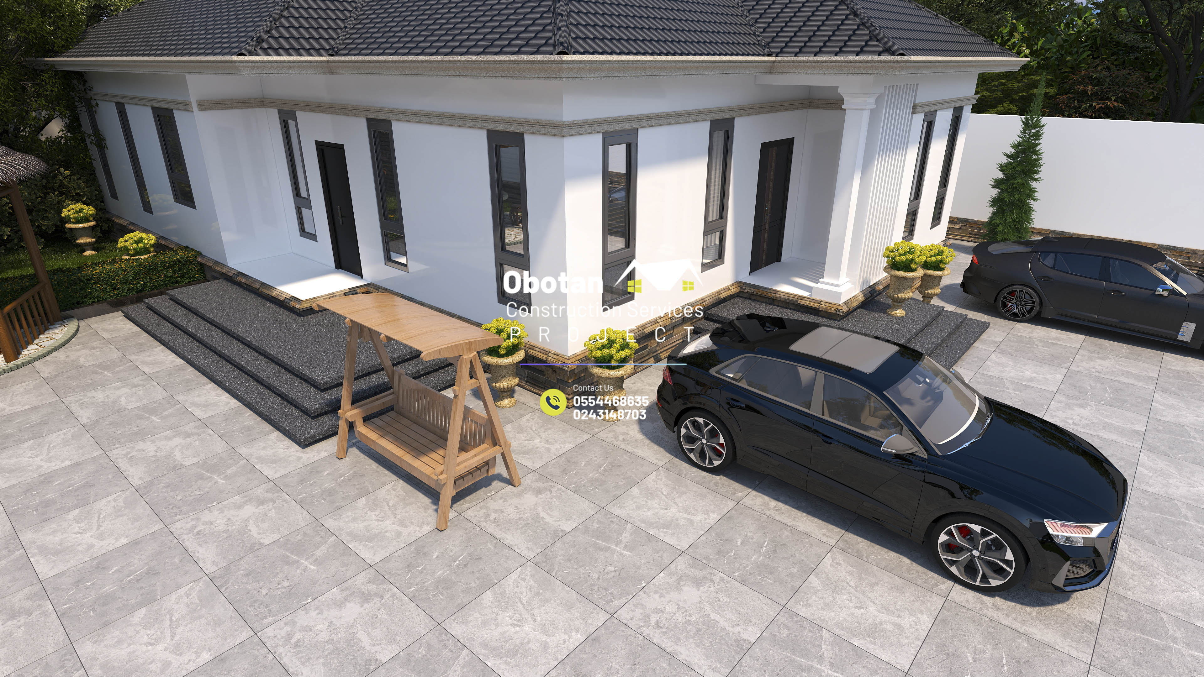 3D Modelling Of  Four (4) Bedroom Residential Building : Tafo