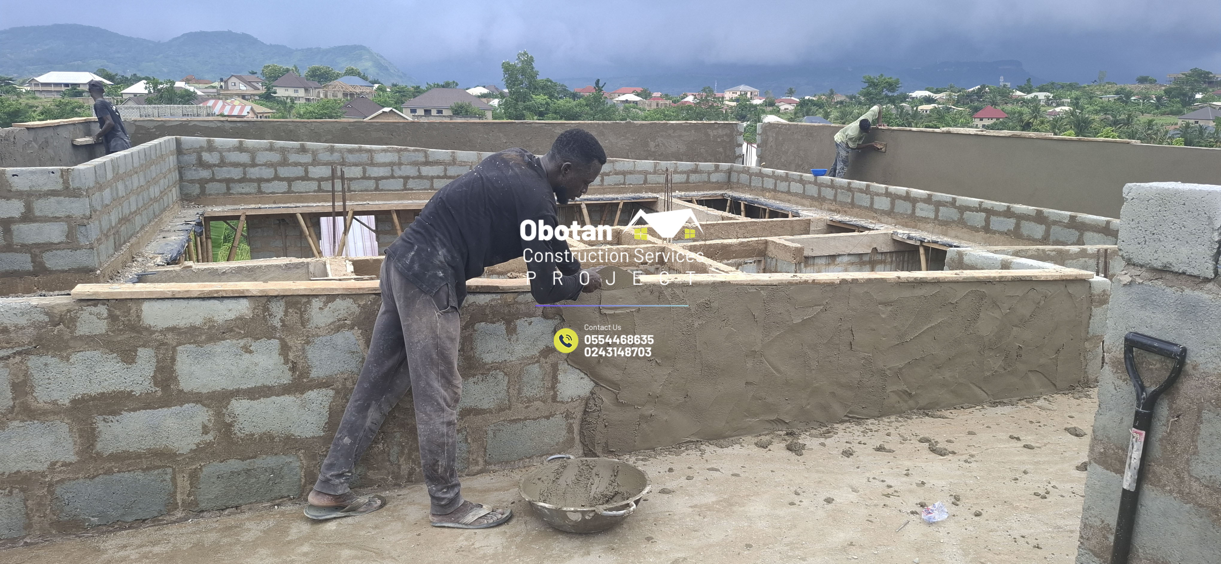 Work Progress : Five (5) bedroom Two-Storey Residential Building