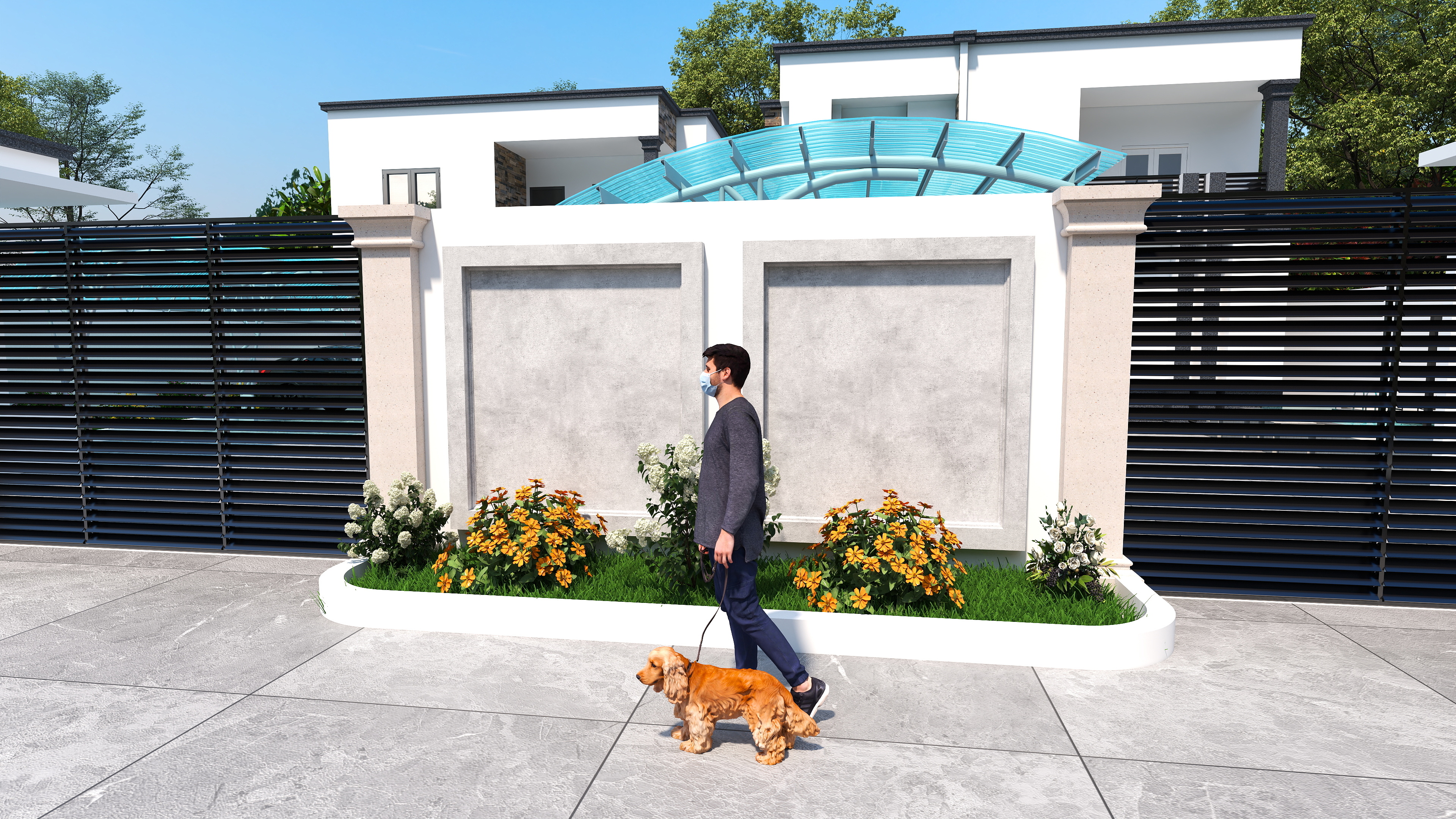 Double Two-Storey Residential Building.