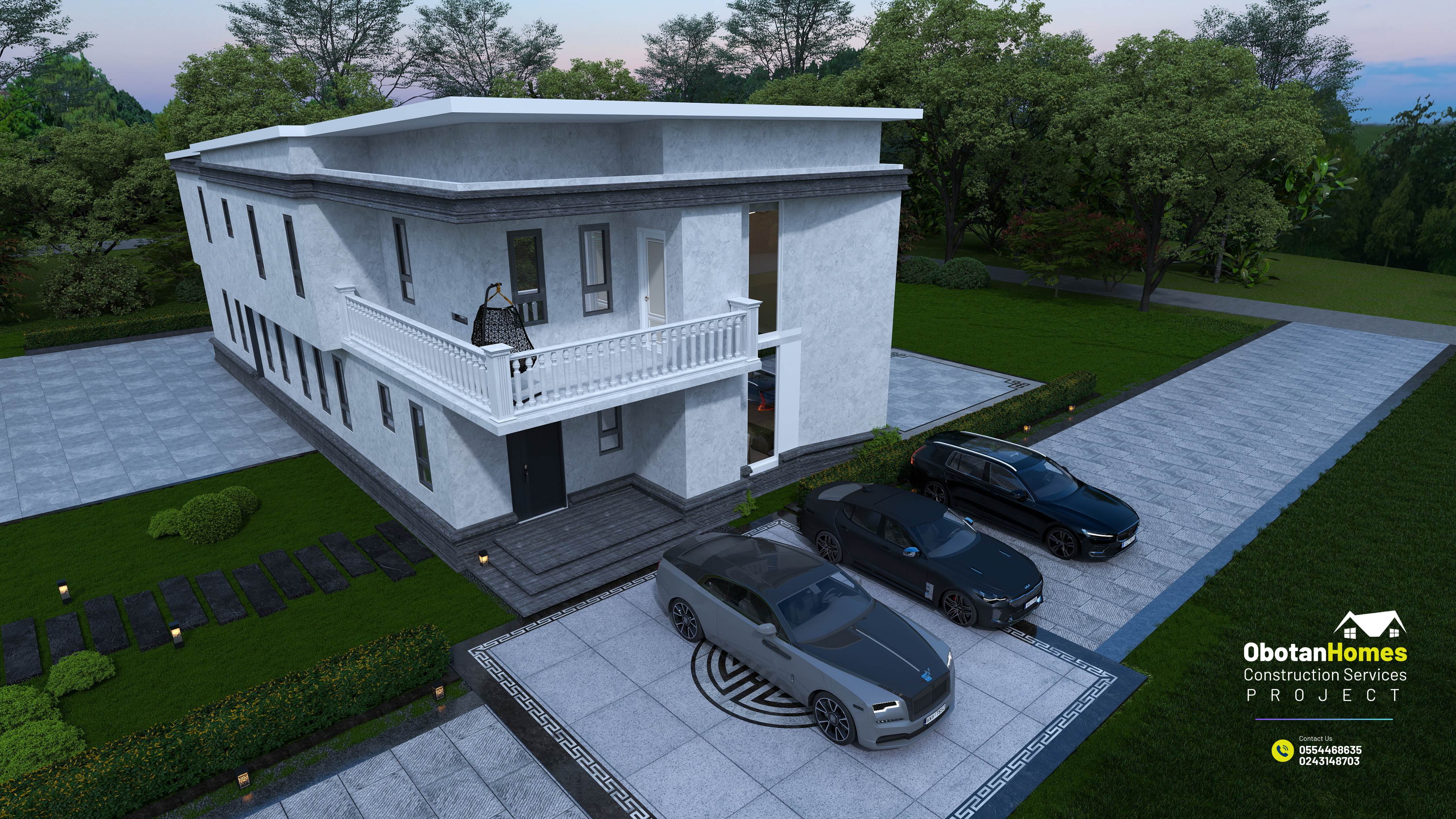 3D Rendering Of Six Bedroom Villa