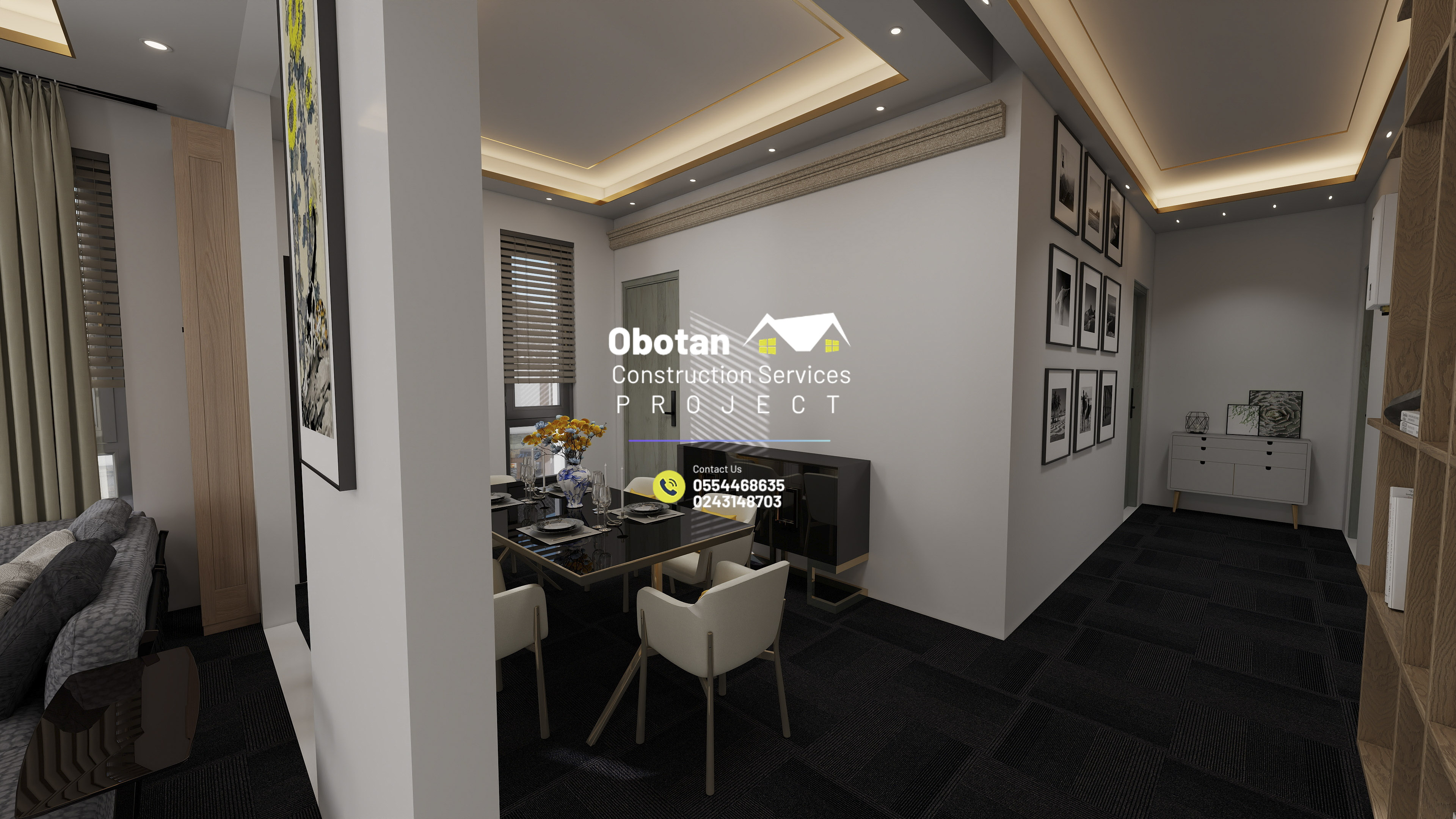 3D Modelling Of  Four (4) Bedroom Residential Building : Tafo
