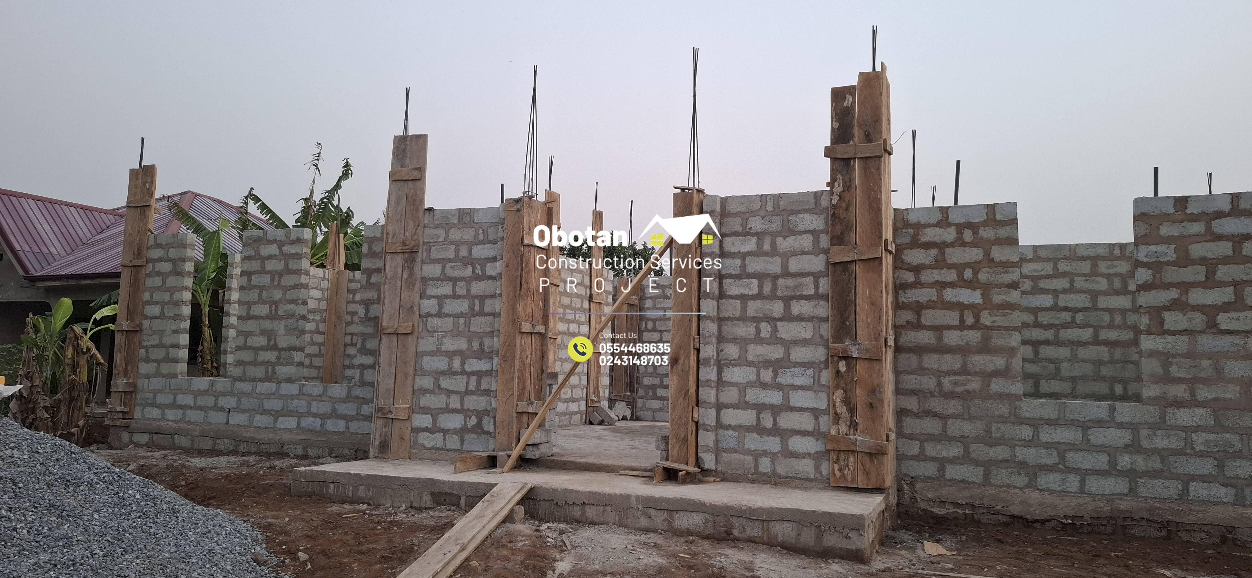 Work Progress : Five (5) bedroom Two-Storey Residential Building