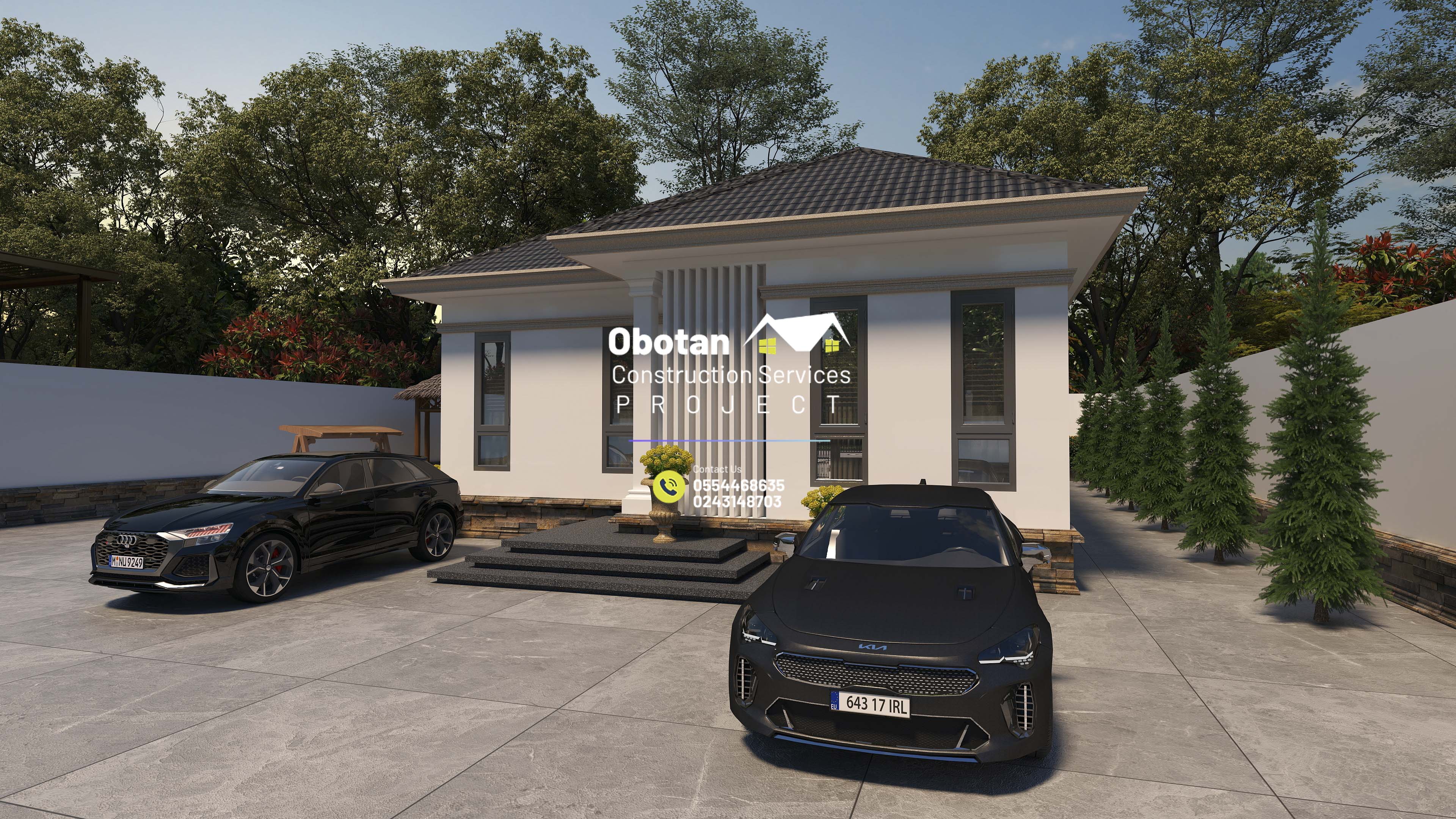 3D Modelling Of  Four (4) Bedroom Residential Building : Tafo
