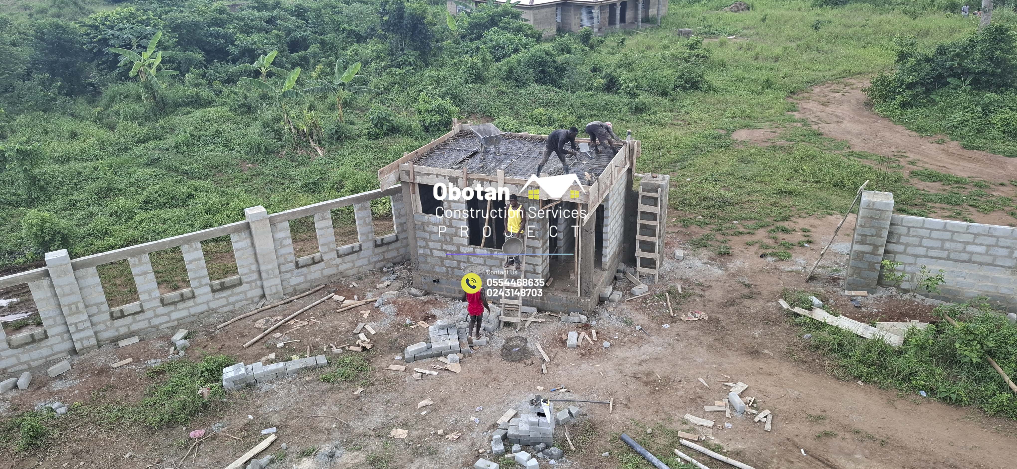 Work Progress : Five (5) bedroom Two-Storey Residential Building