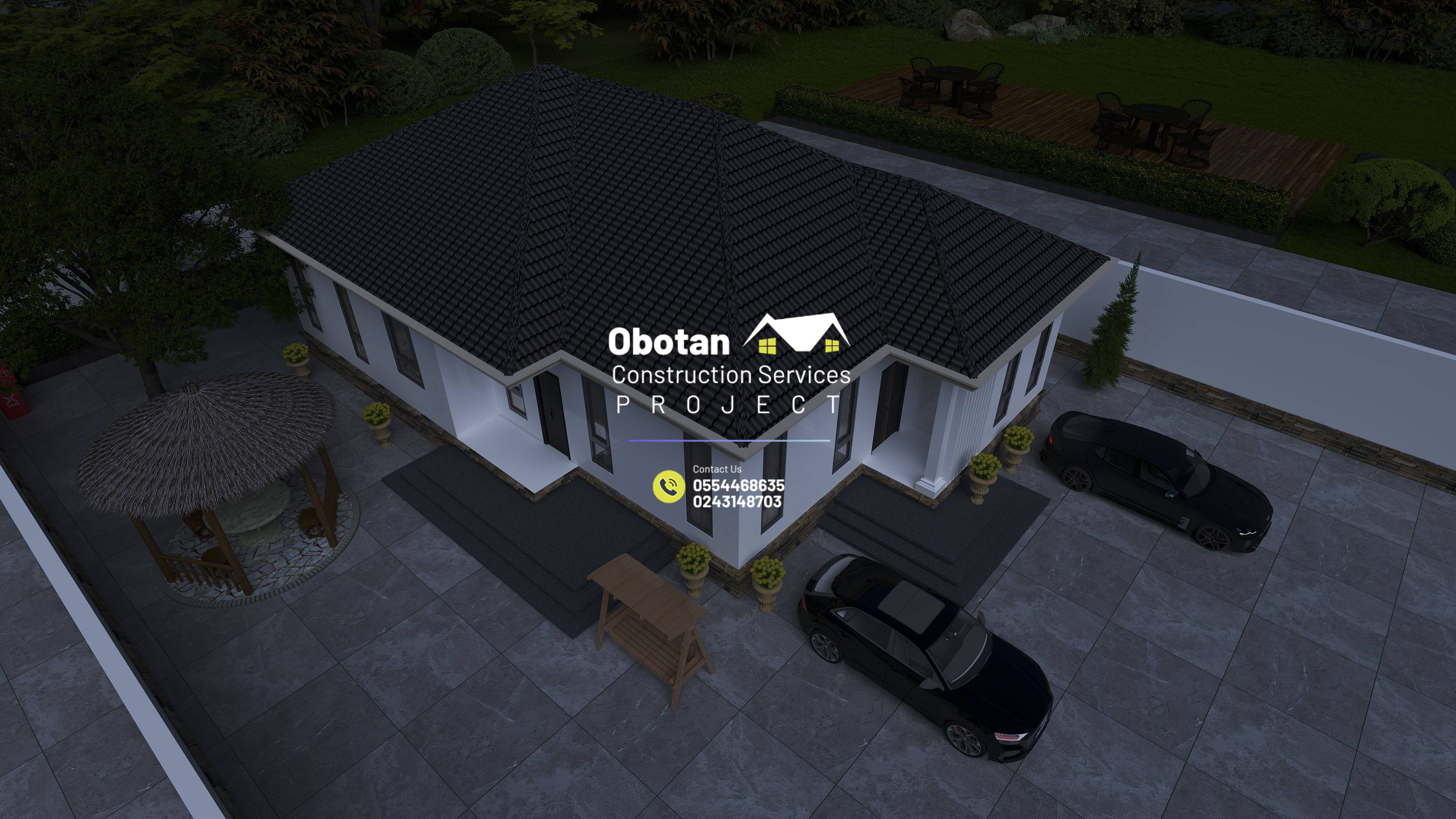 3D Modelling Of  Four (4) Bedroom Residential Building : Tafo