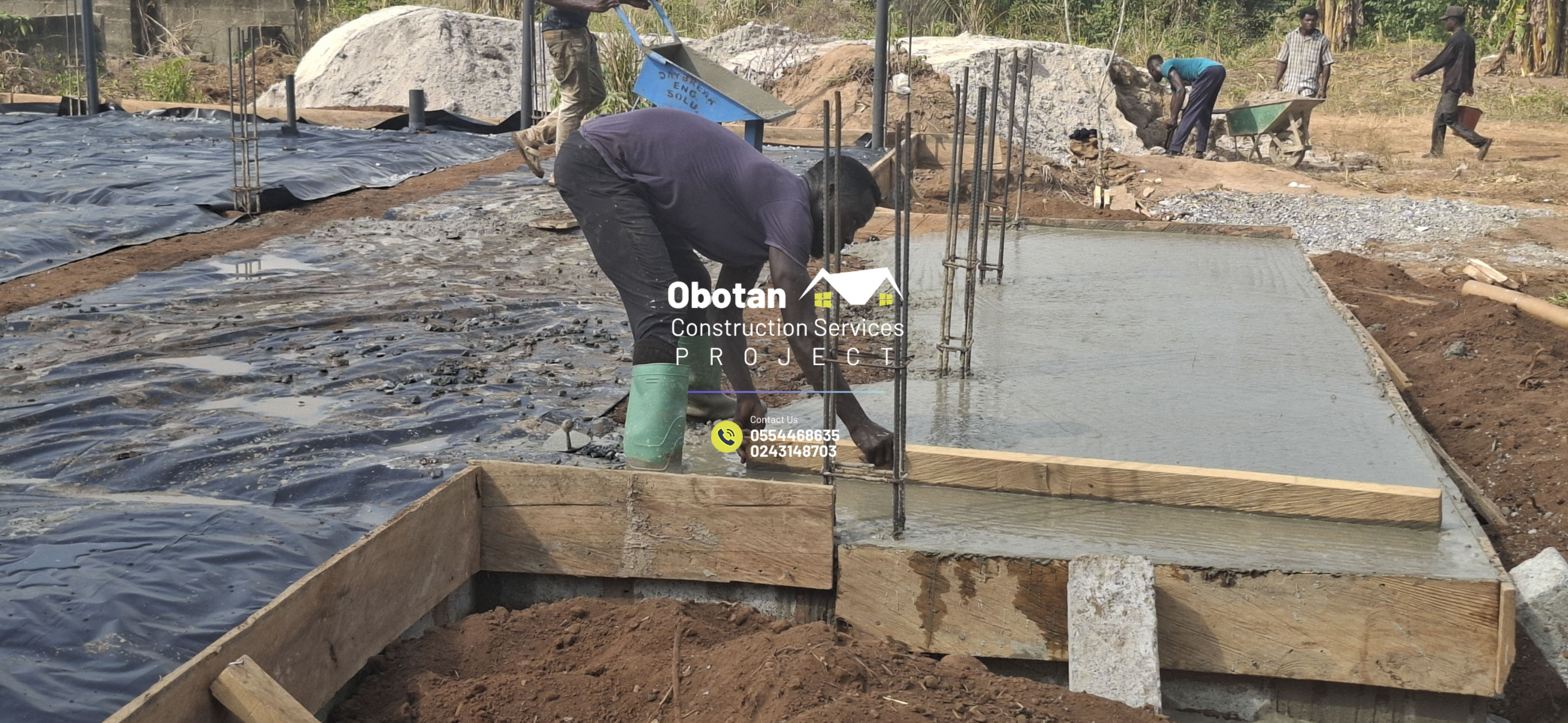 Work Progress : Five (5) bedroom Two-Storey Residential Building