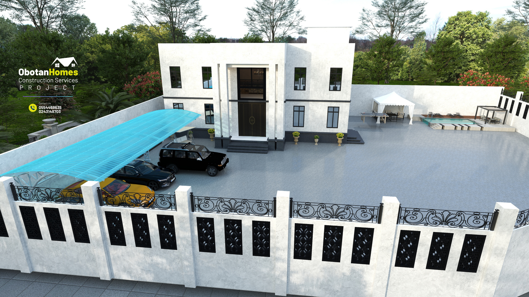 3D Modelling: Five (5) Two-Storey Residential Building