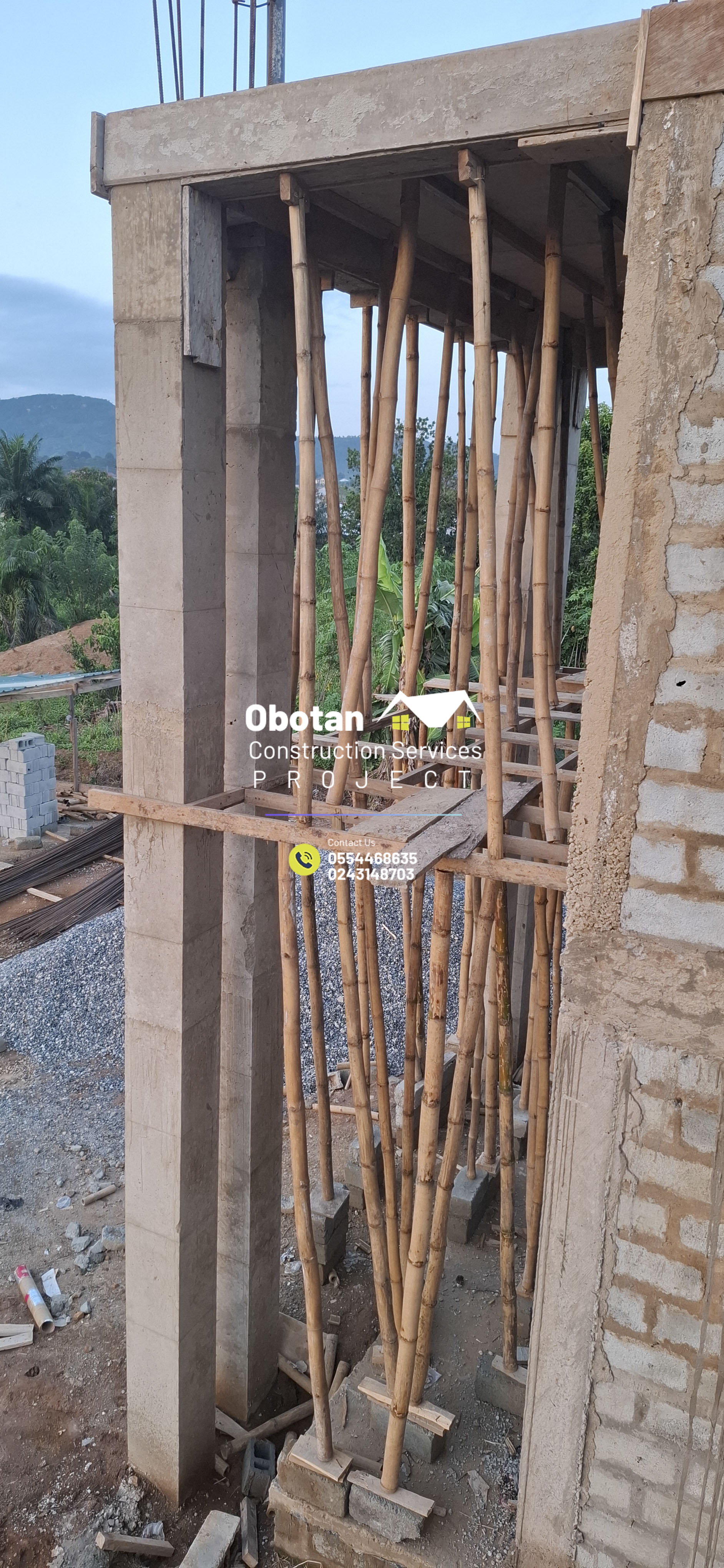 Work Progress : Five (5) bedroom Two-Storey Residential Building