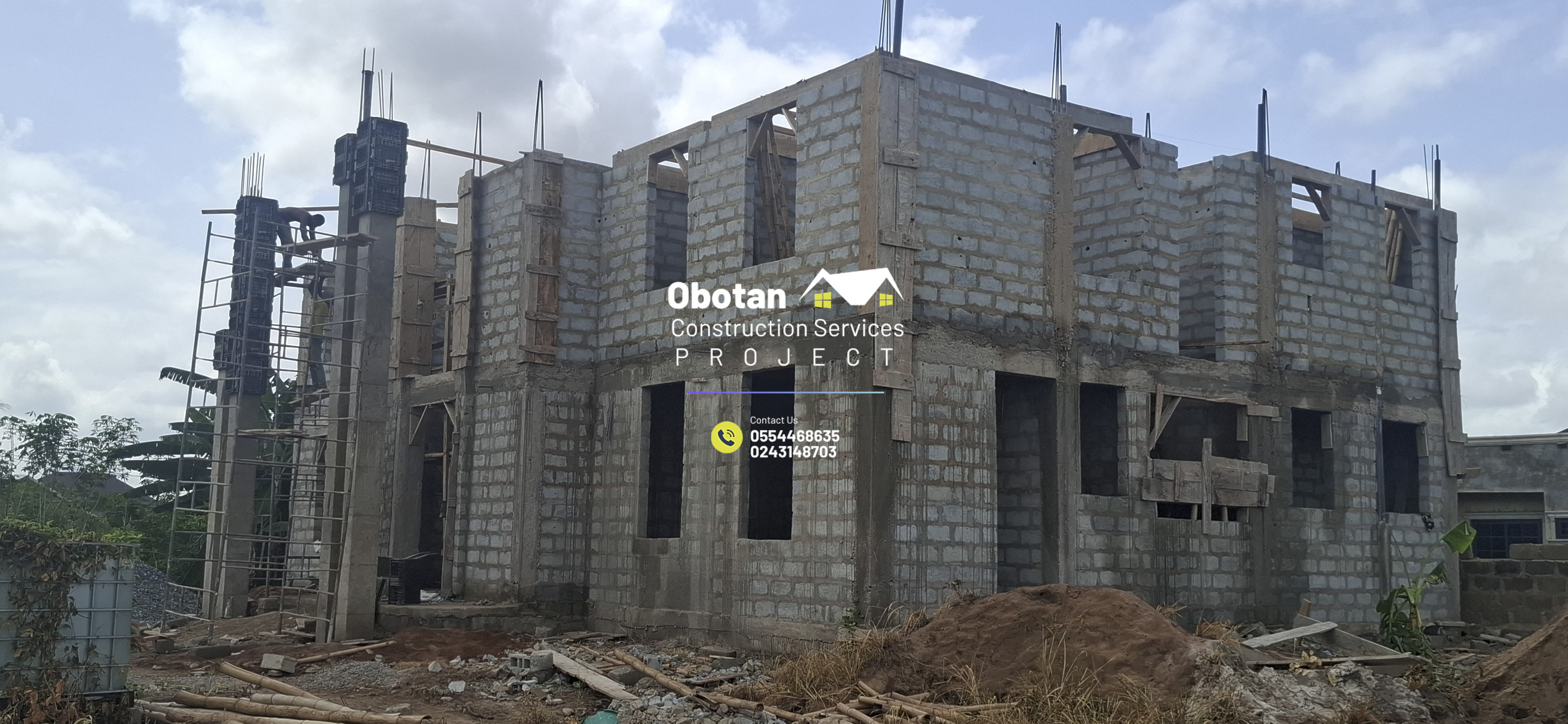 Work Progress : Five (5) bedroom Two-Storey Residential Building