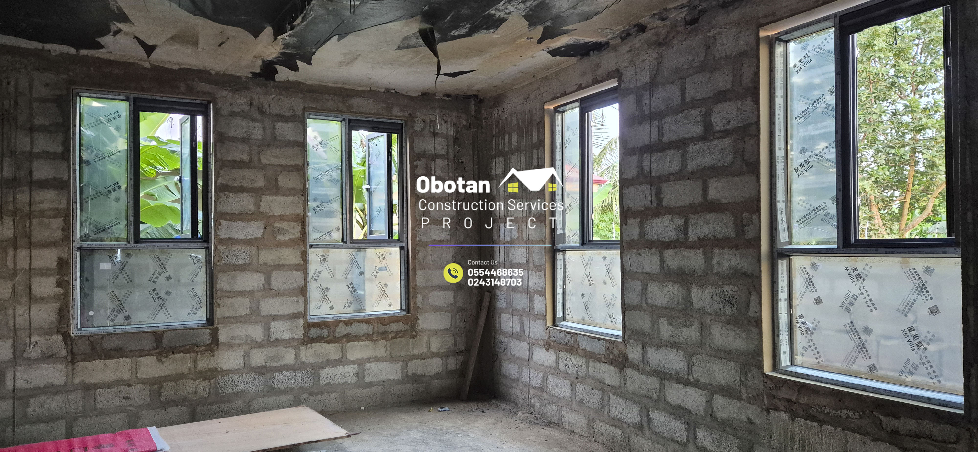 Work Progress : Five (5) bedroom Two-Storey Residential Building