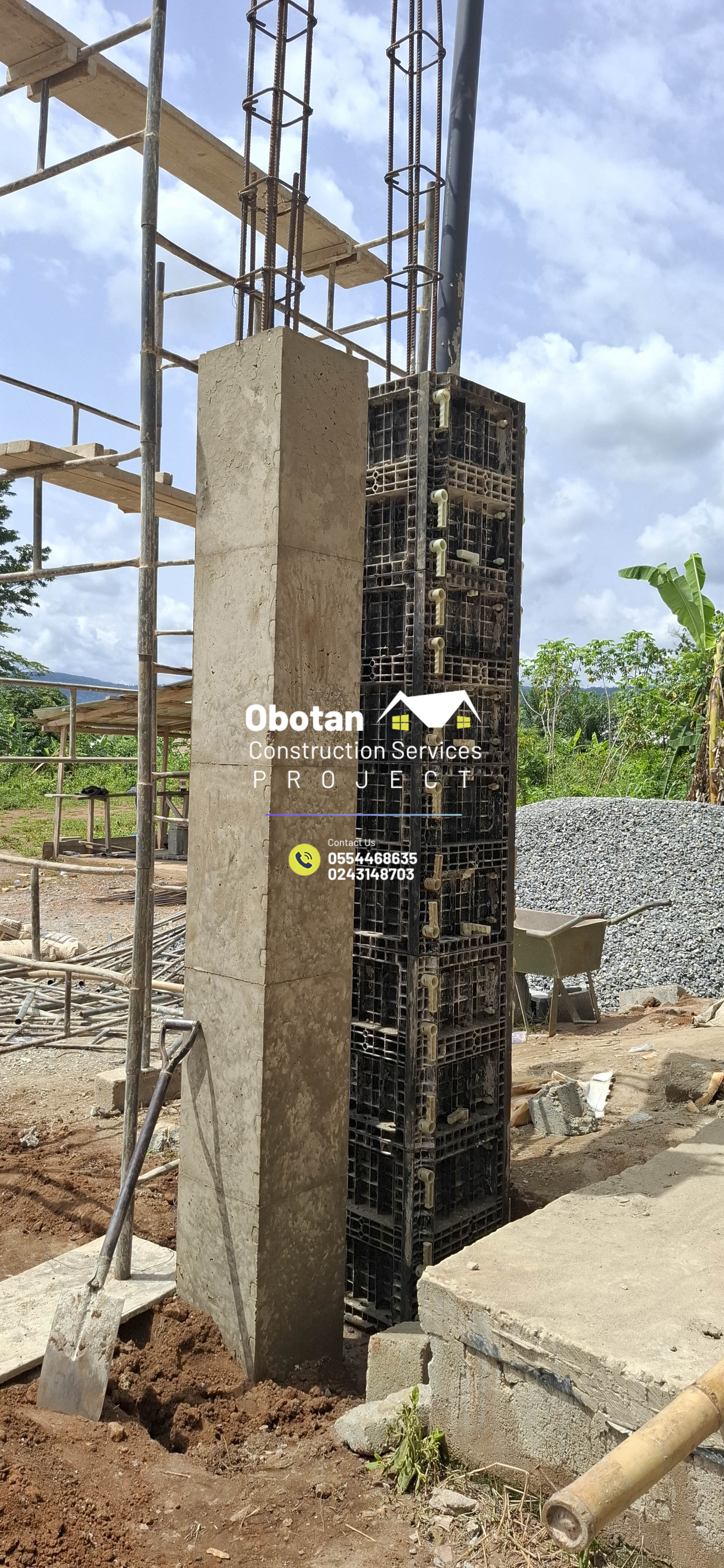 Work Progress : Five (5) bedroom Two-Storey Residential Building