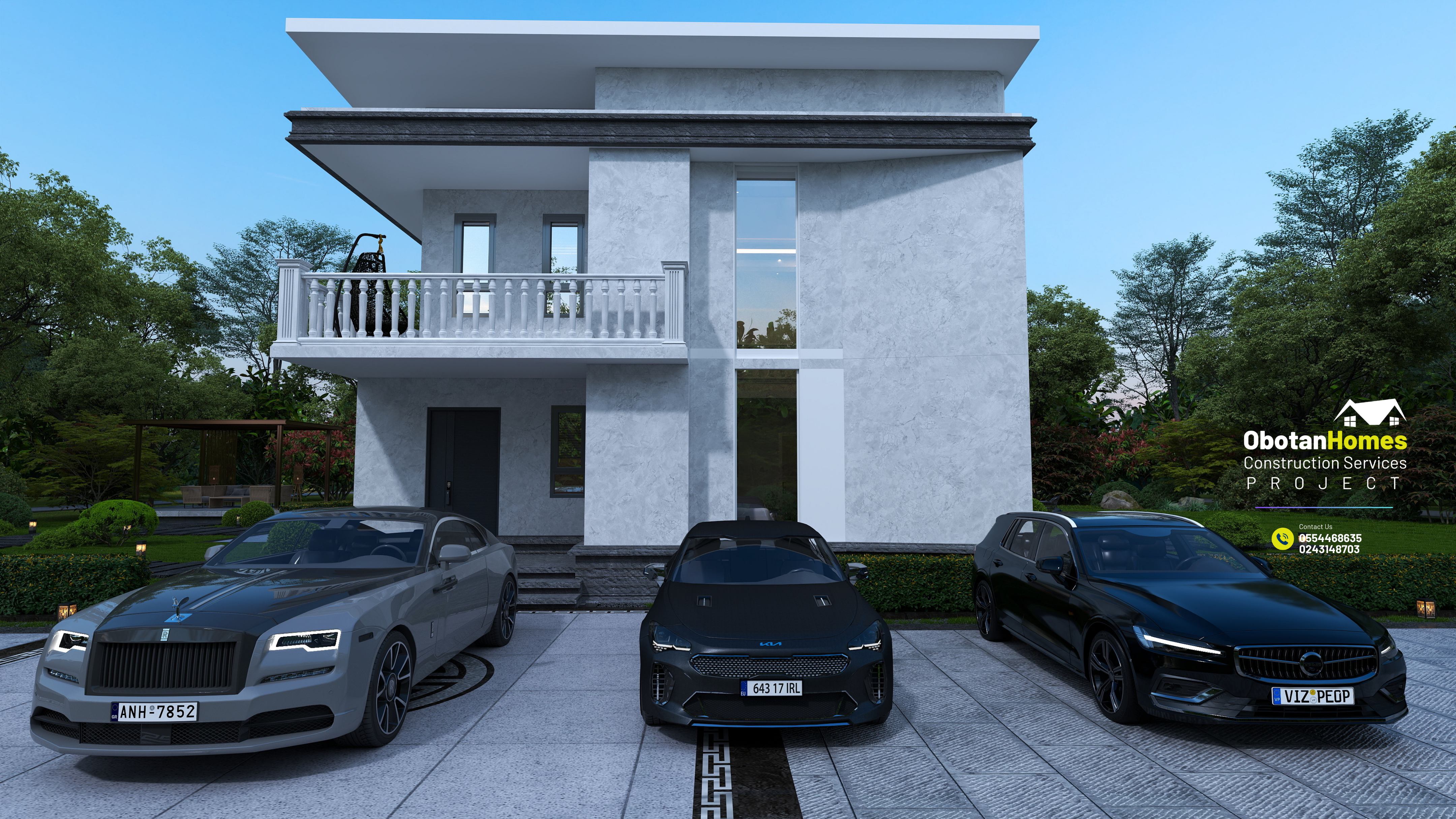 3D Rendering Of Six Bedroom Villa