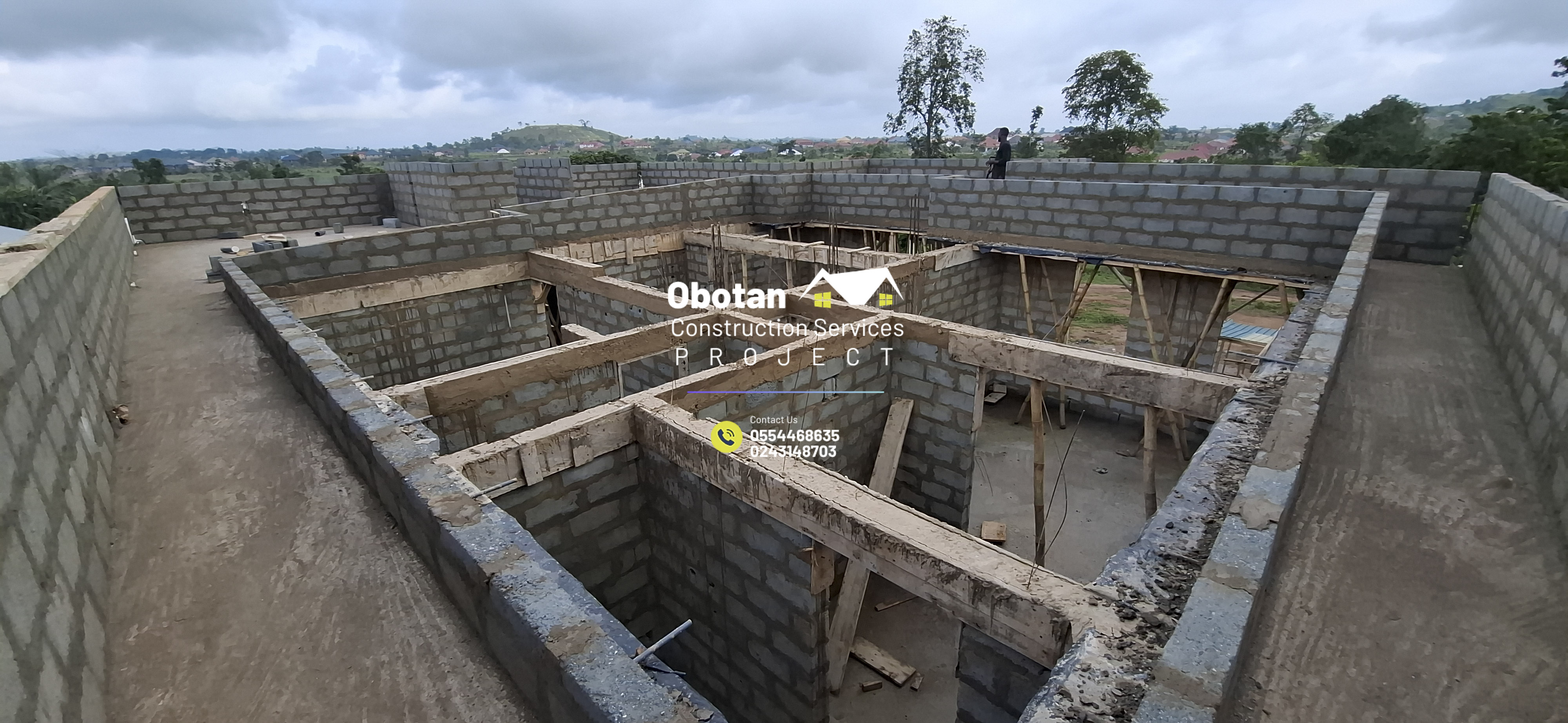Work Progress : Five (5) bedroom Two-Storey Residential Building