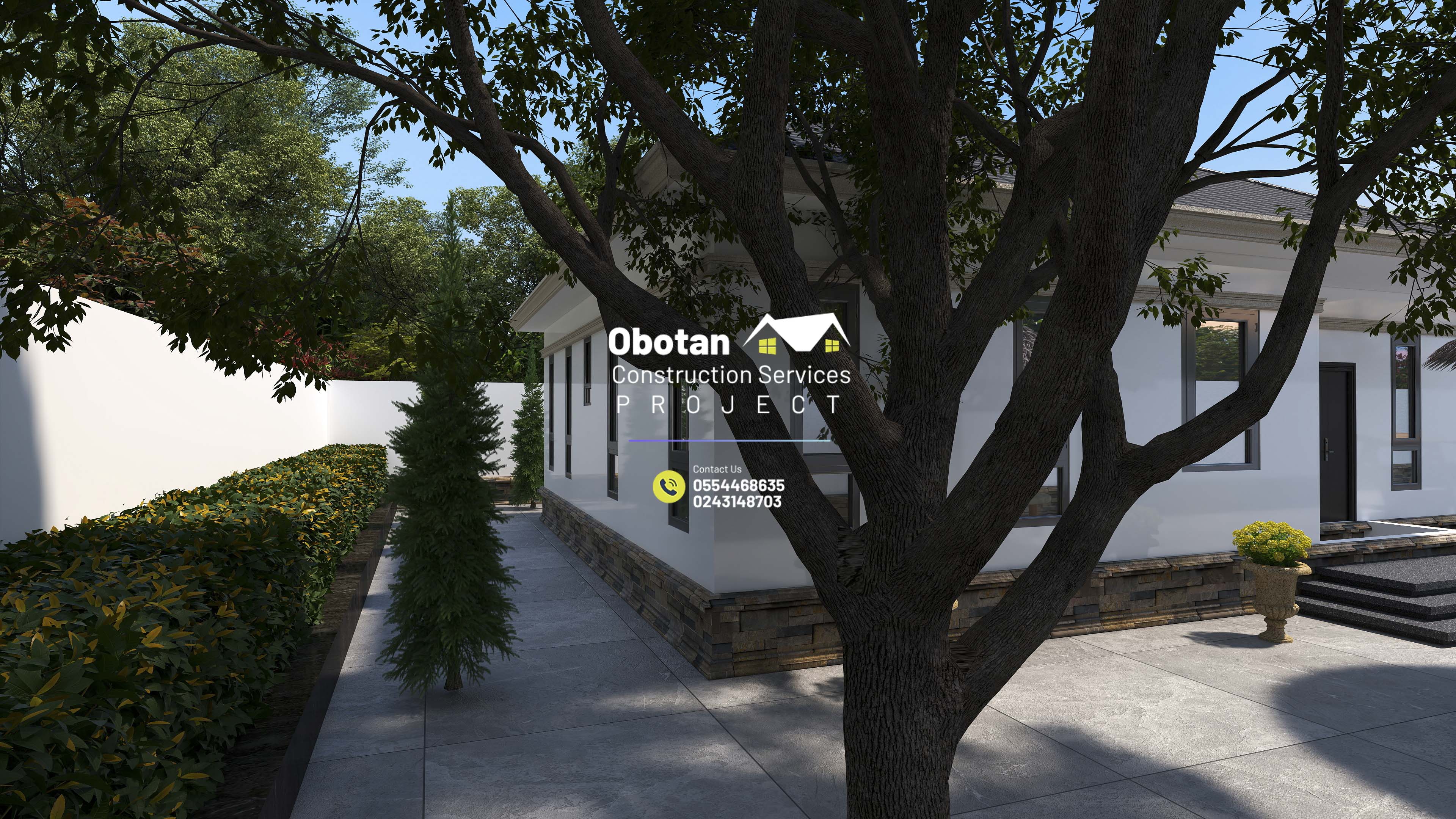 3D Modelling Of  Four (4) Bedroom Residential Building : Tafo
