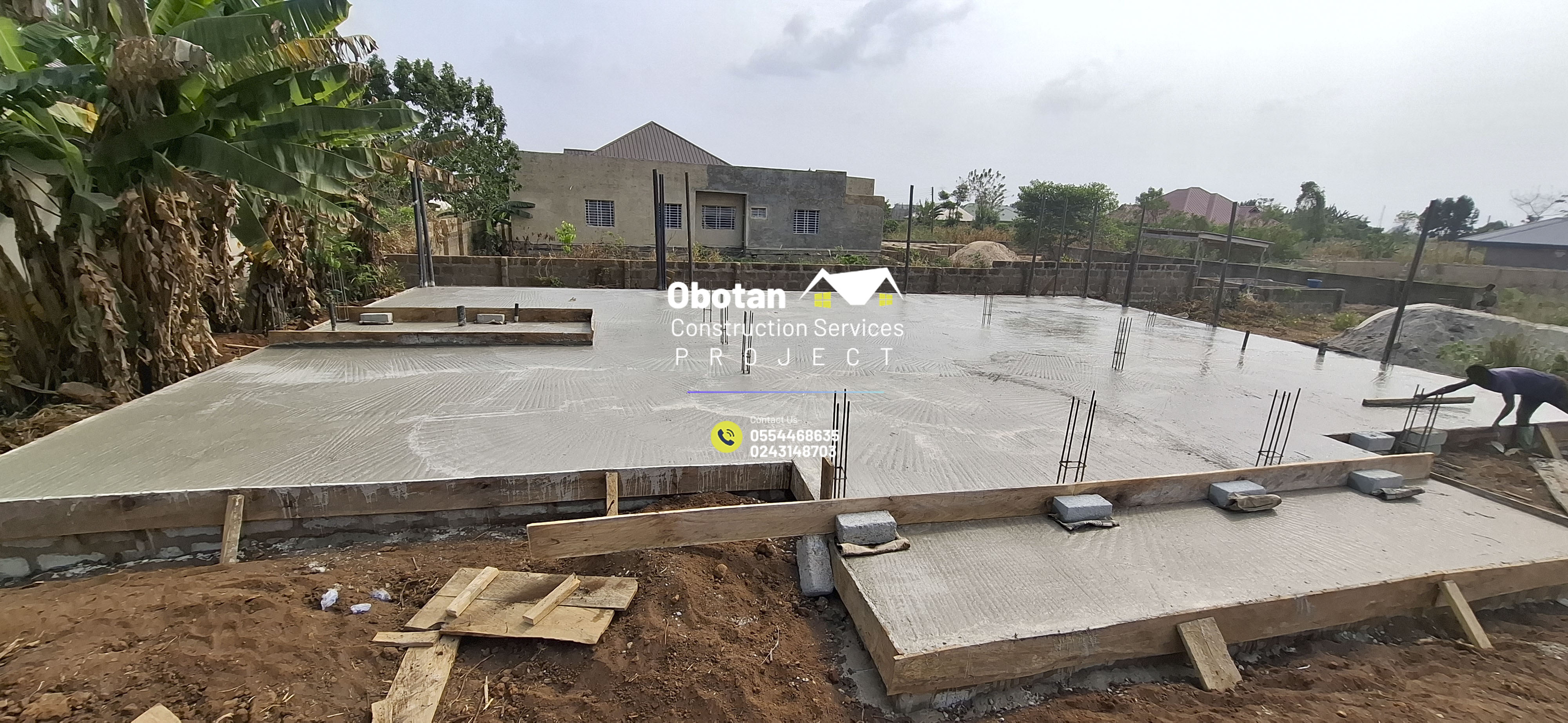 Work Progress : Five (5) bedroom Two-Storey Residential Building