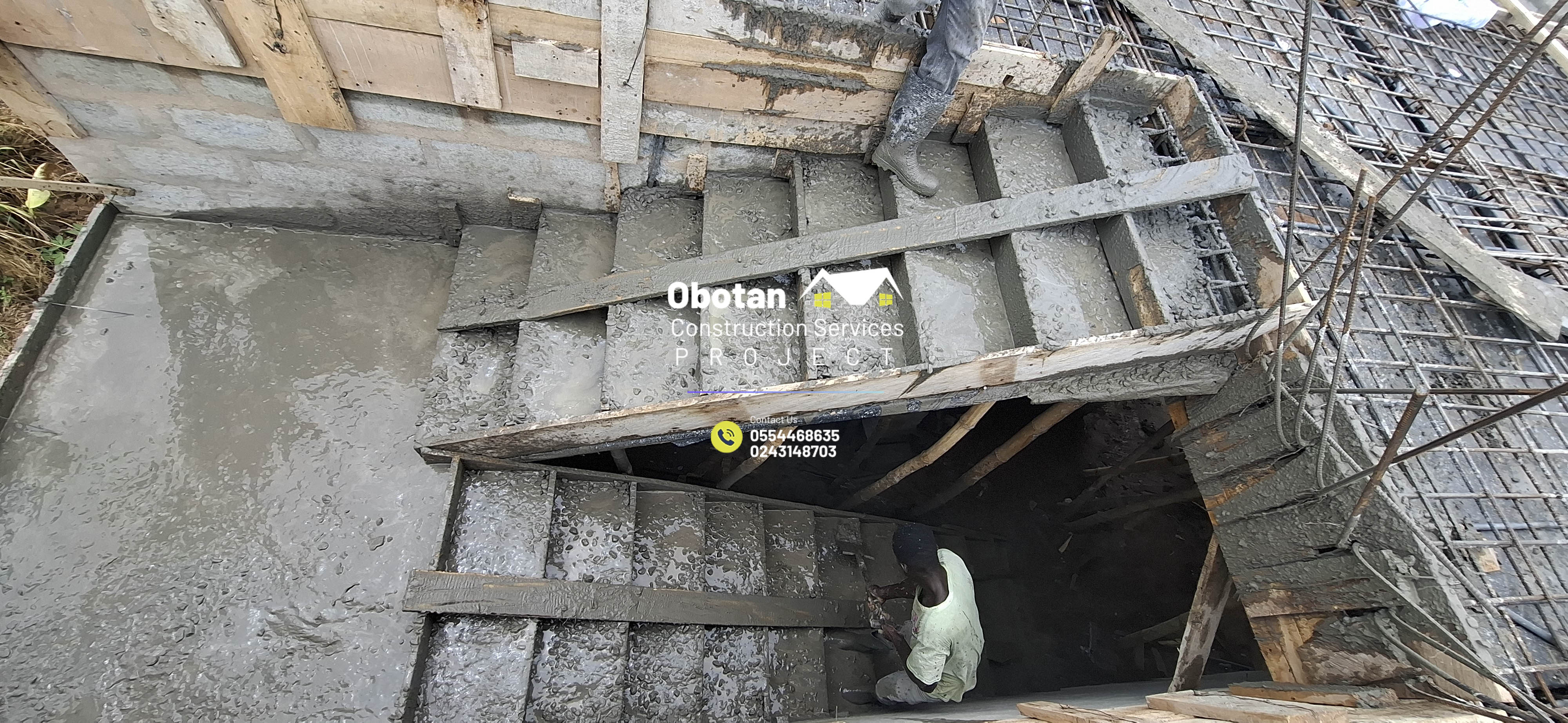 Work Progress : Five (5) bedroom Two-Storey Residential Building