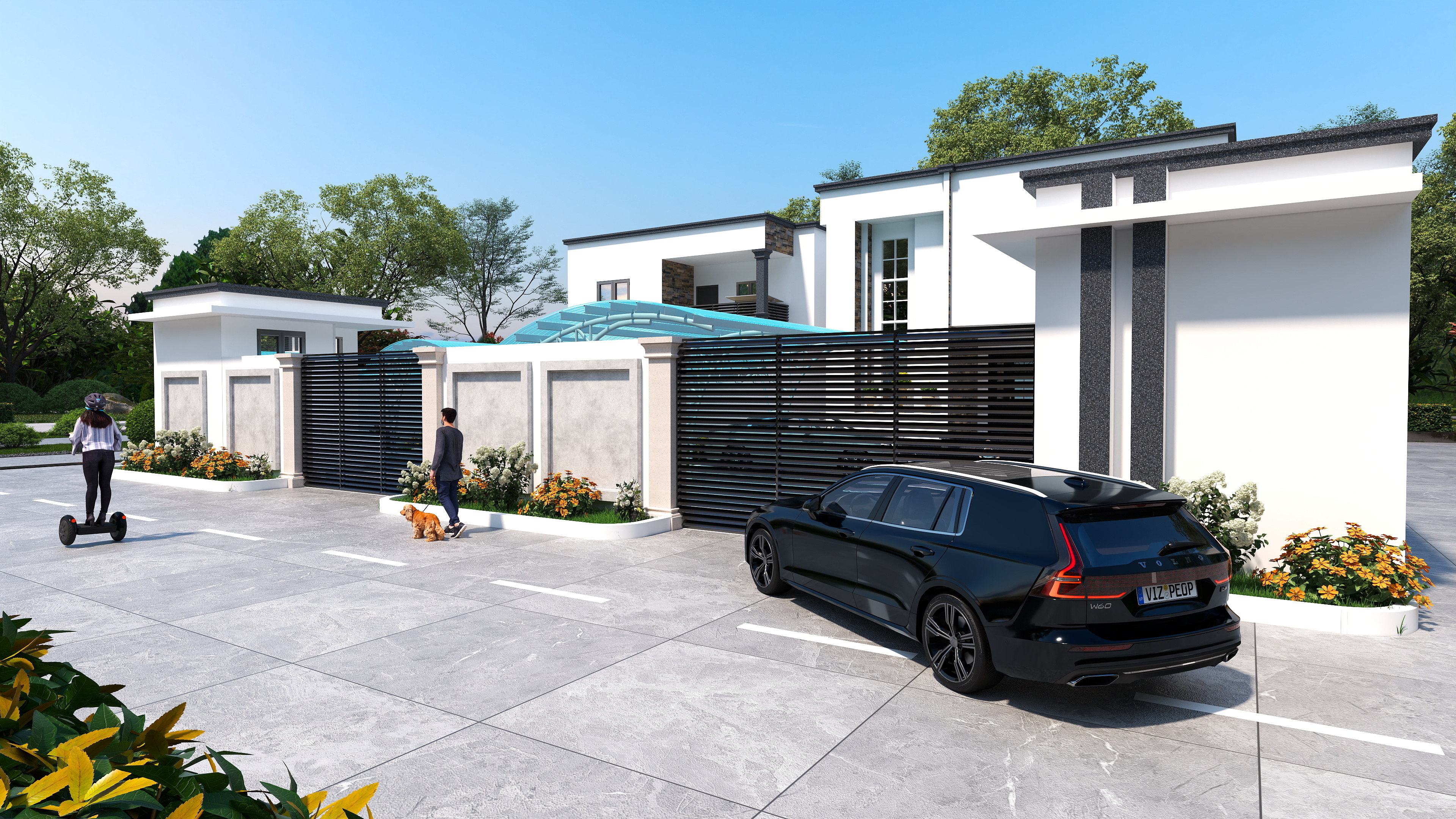 Double Two-Storey Residential Building.