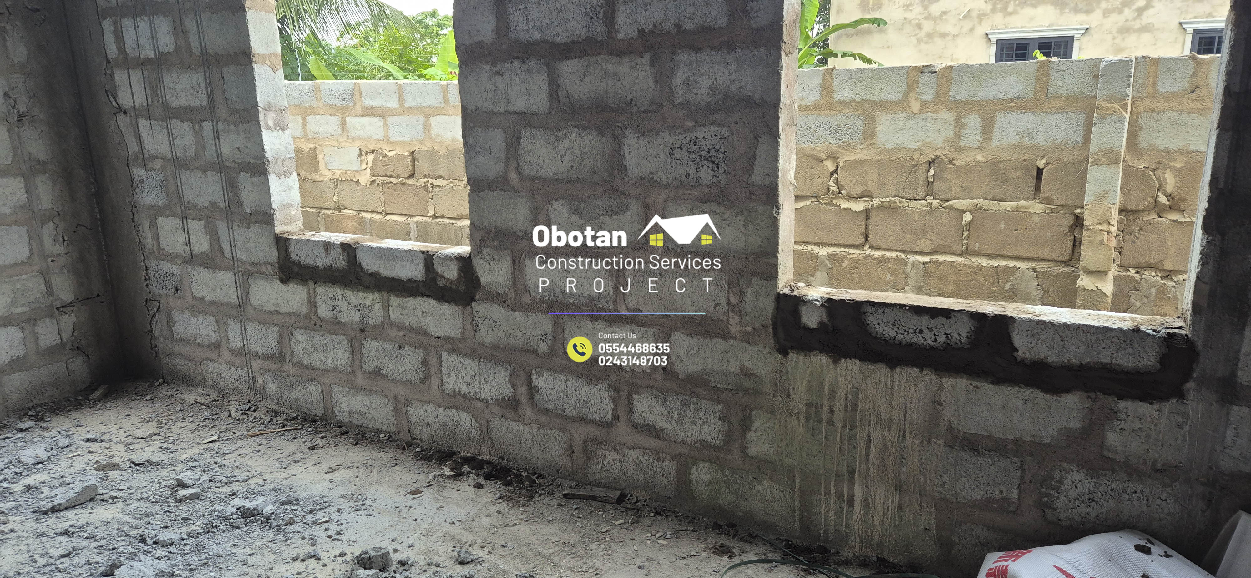 Work Progress : Five (5) bedroom Two-Storey Residential Building