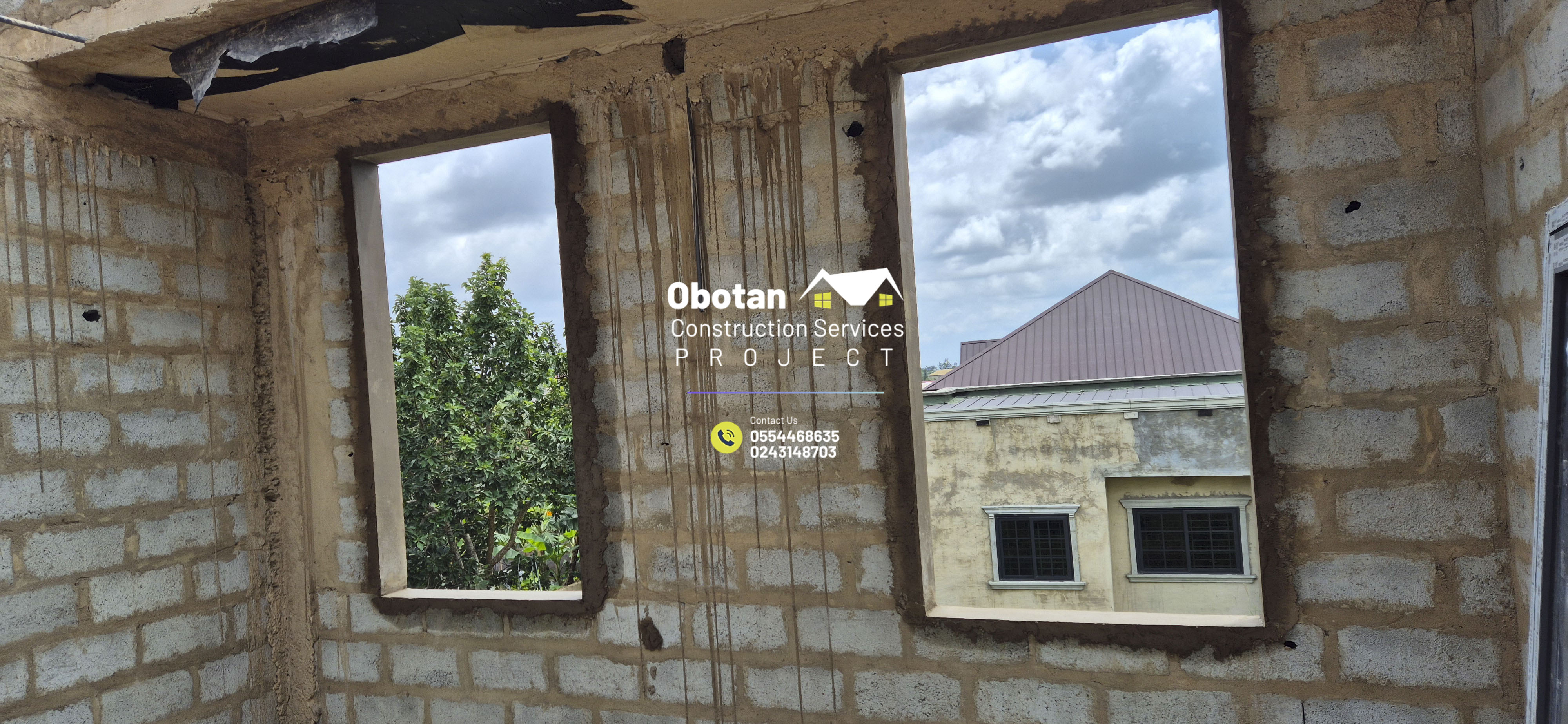 Work Progress : Five (5) bedroom Two-Storey Residential Building