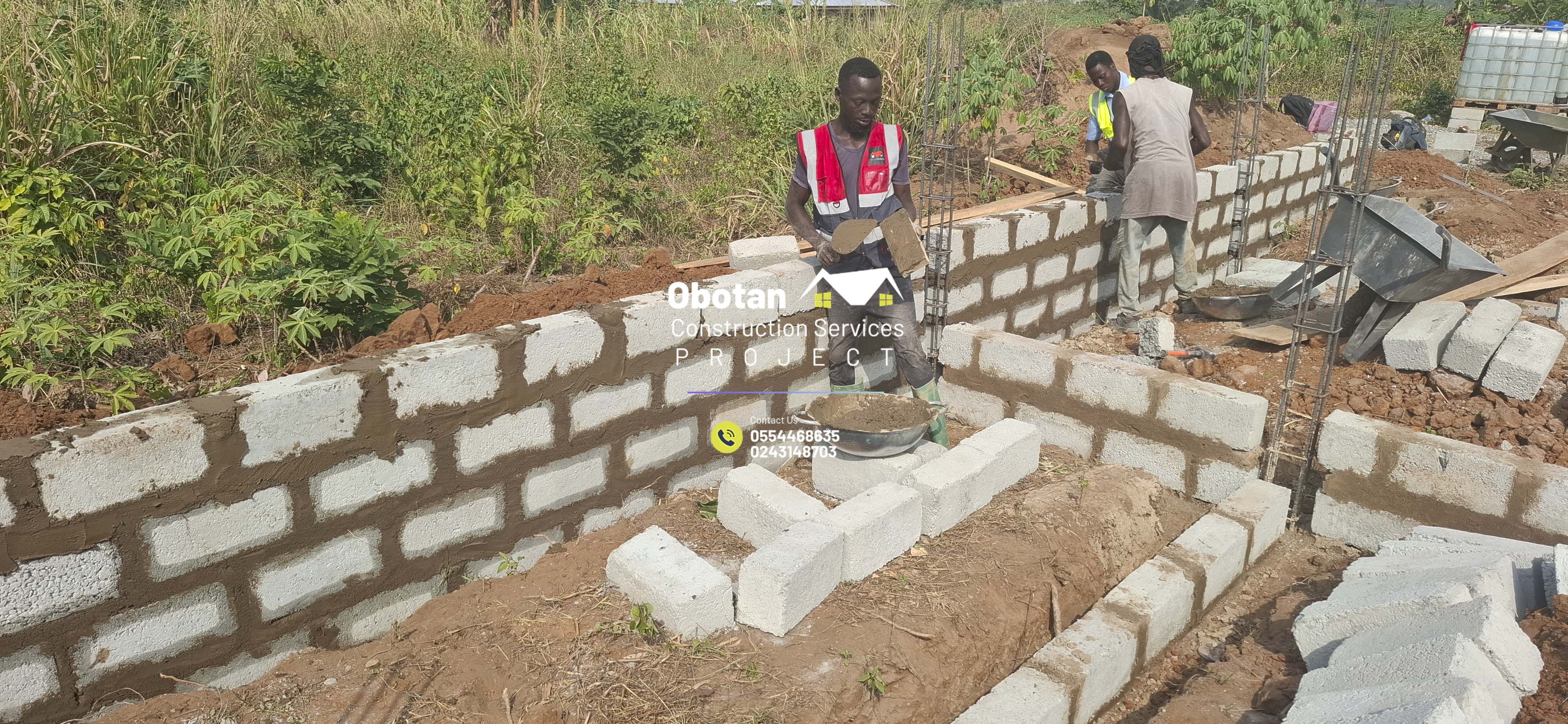 Work Progress : Five (5) bedroom Two-Storey Residential Building
