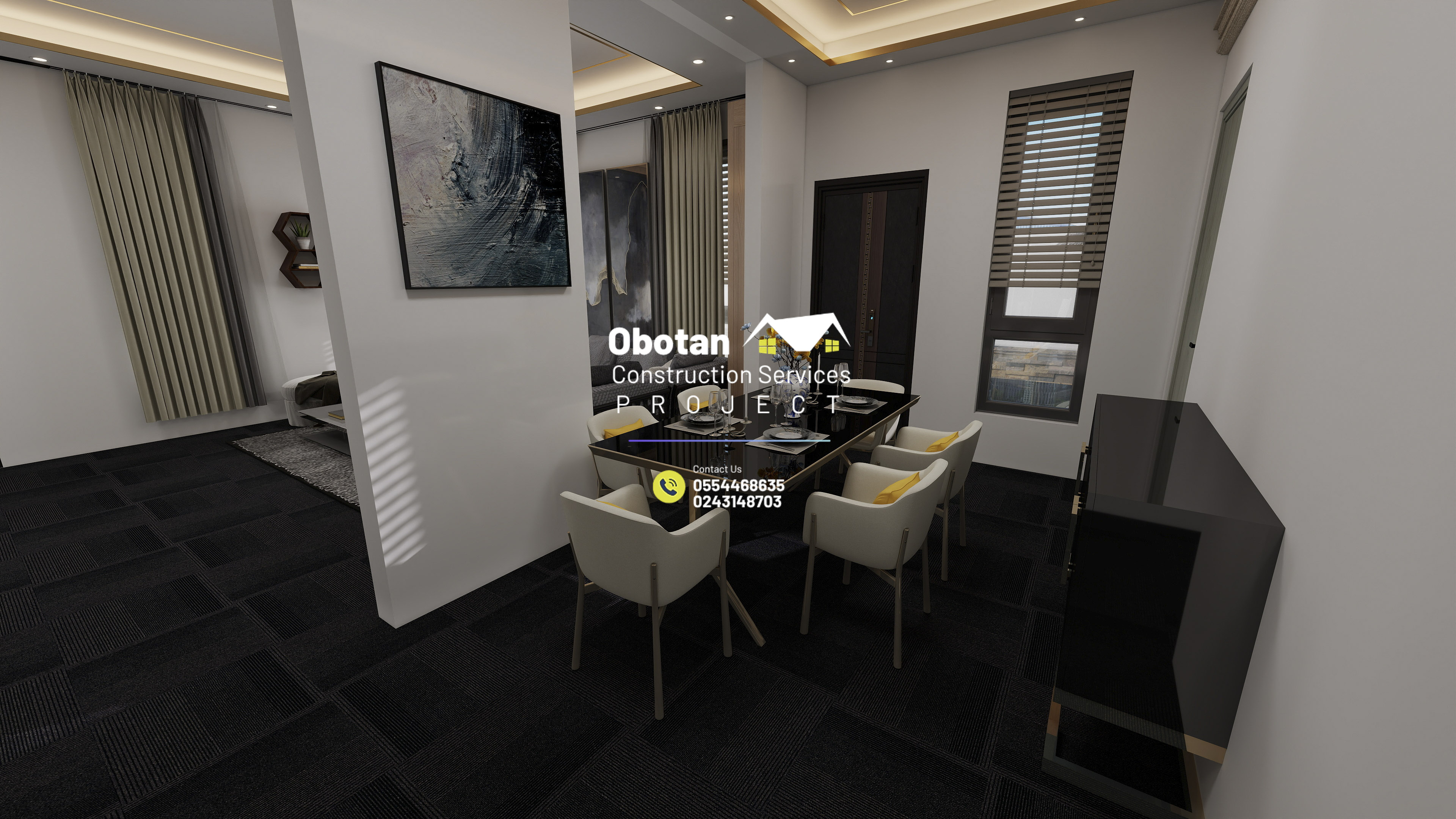 3D Modelling Of  Four (4) Bedroom Residential Building : Tafo