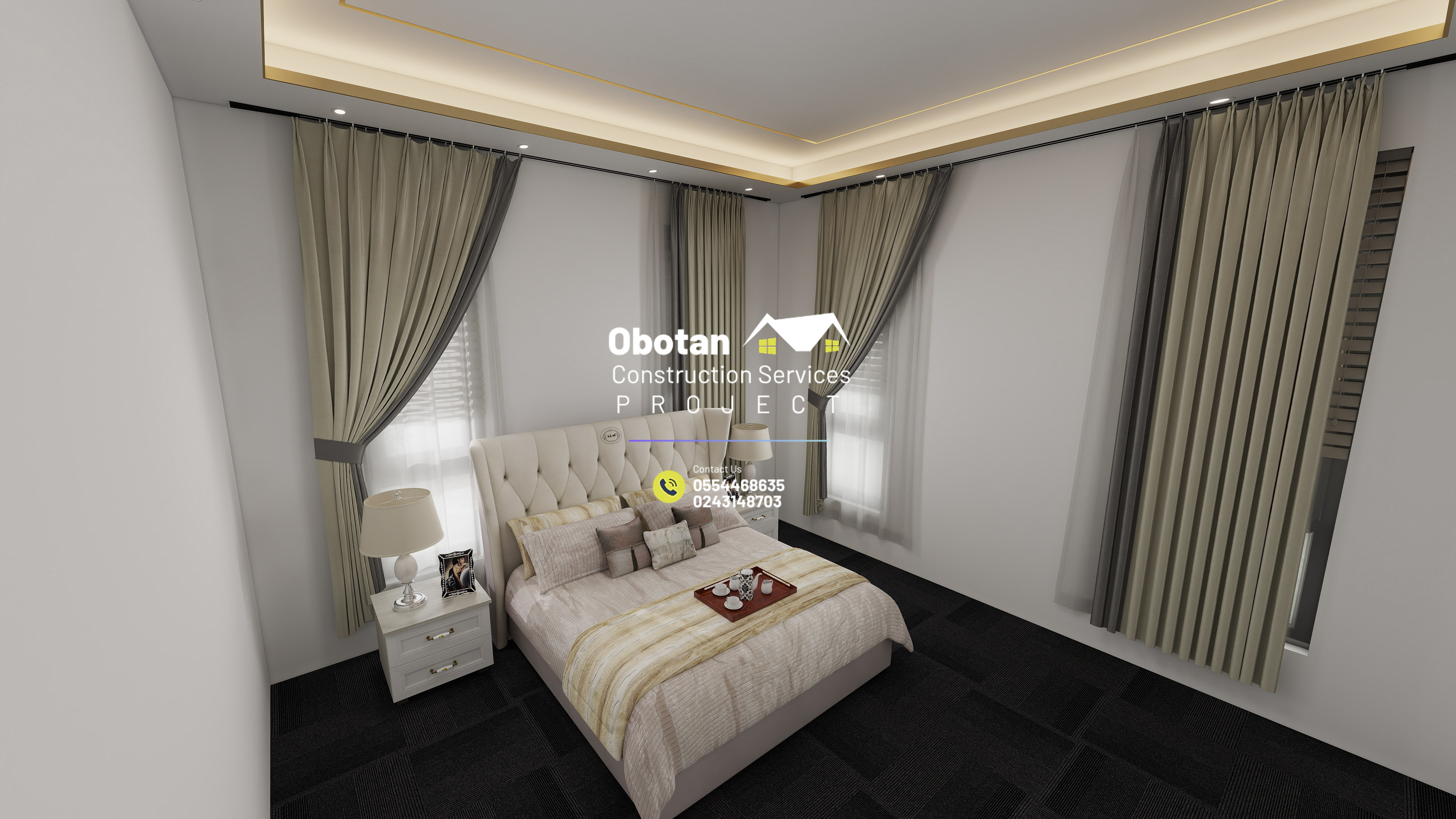 3D Modelling Of  Four (4) Bedroom Residential Building : Tafo