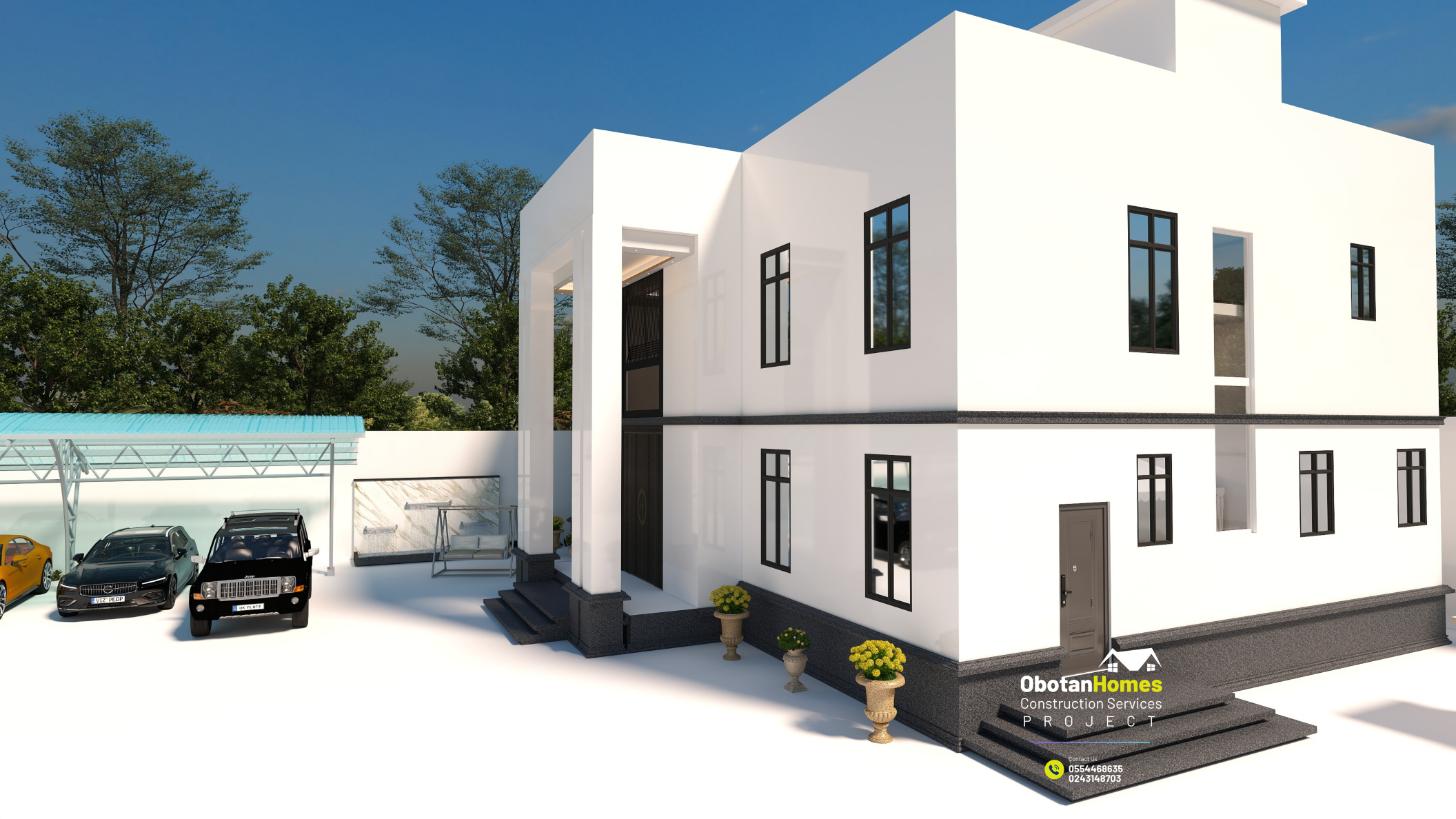 3D Modelling: Five (5) Two-Storey Residential Building