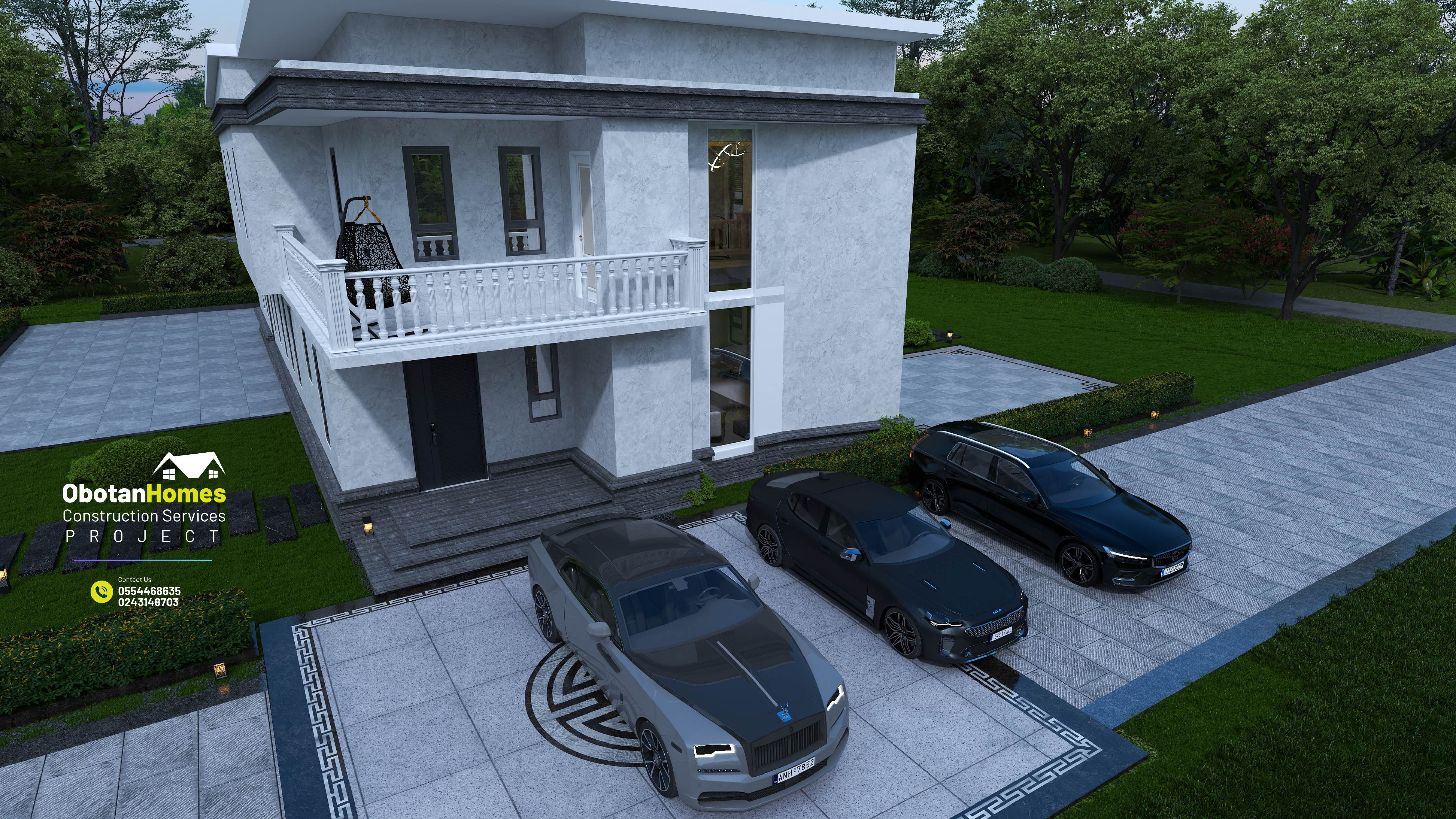 3D Rendering Of Six Bedroom Villa