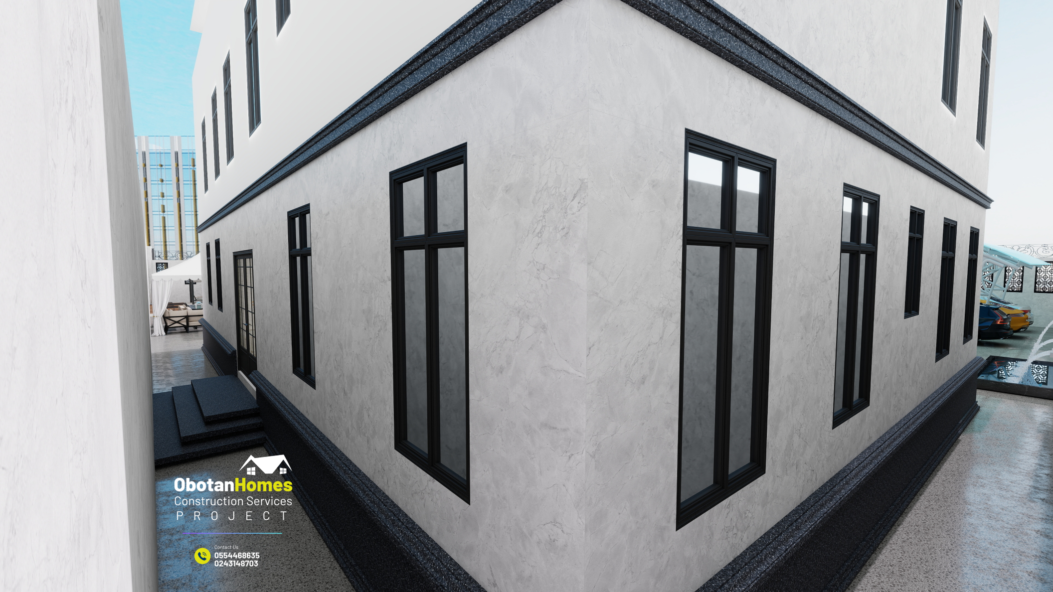 3D Modelling: Five (5) Two-Storey Residential Building