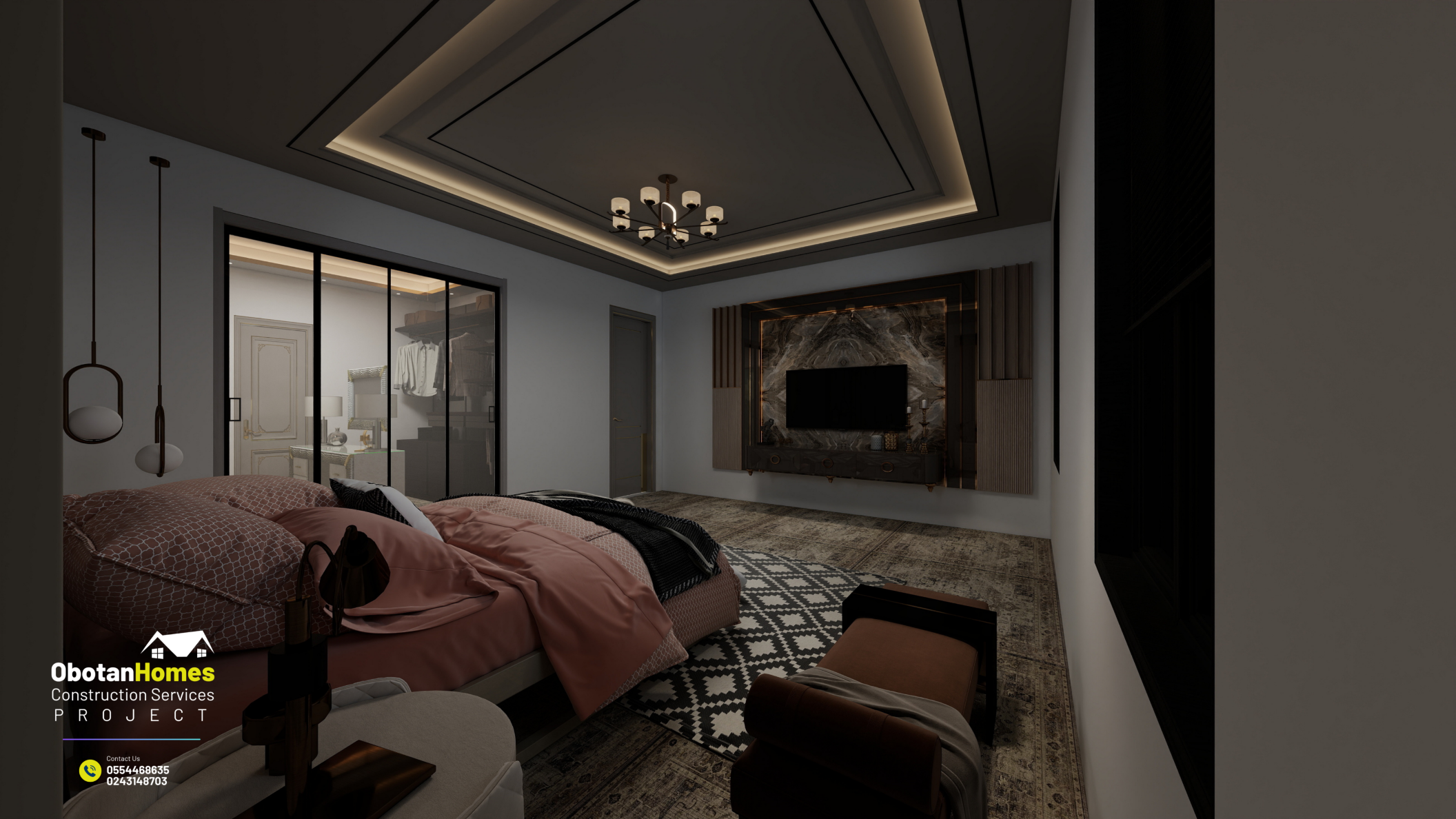 3D Modelling: Five (5) Two-Storey Residential Building