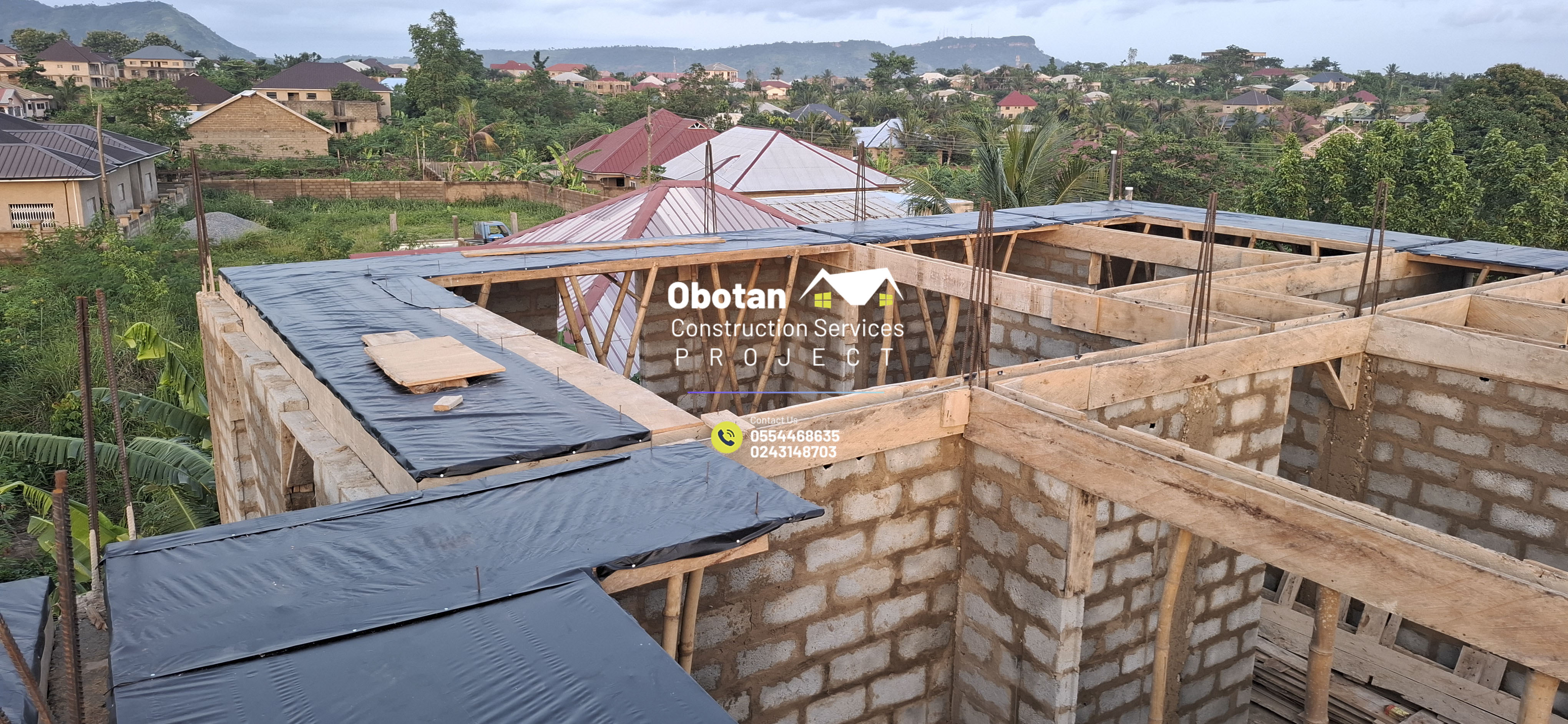 Work Progress : Five (5) bedroom Two-Storey Residential Building