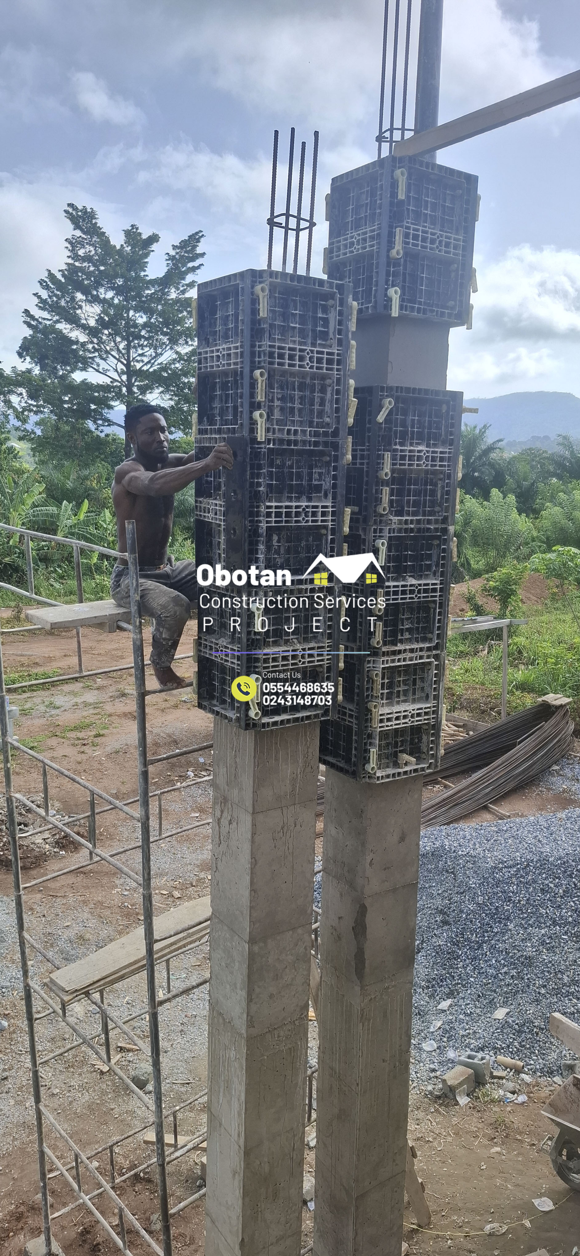 Work Progress : Five (5) bedroom Two-Storey Residential Building