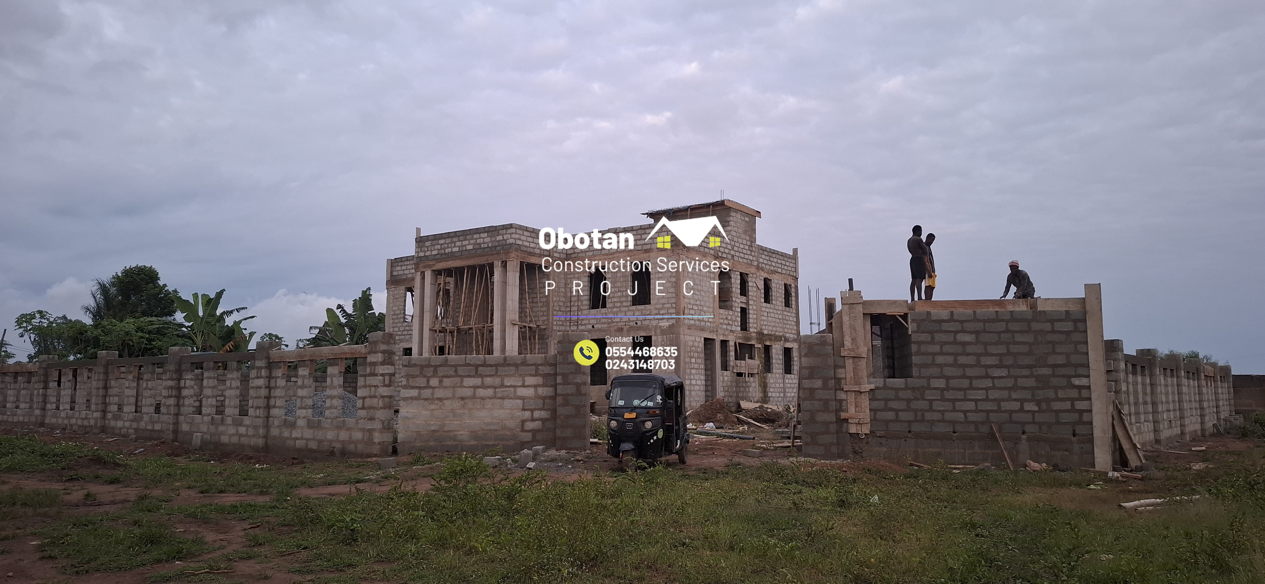 Work Progress : Five (5) bedroom Two-Storey Residential Building