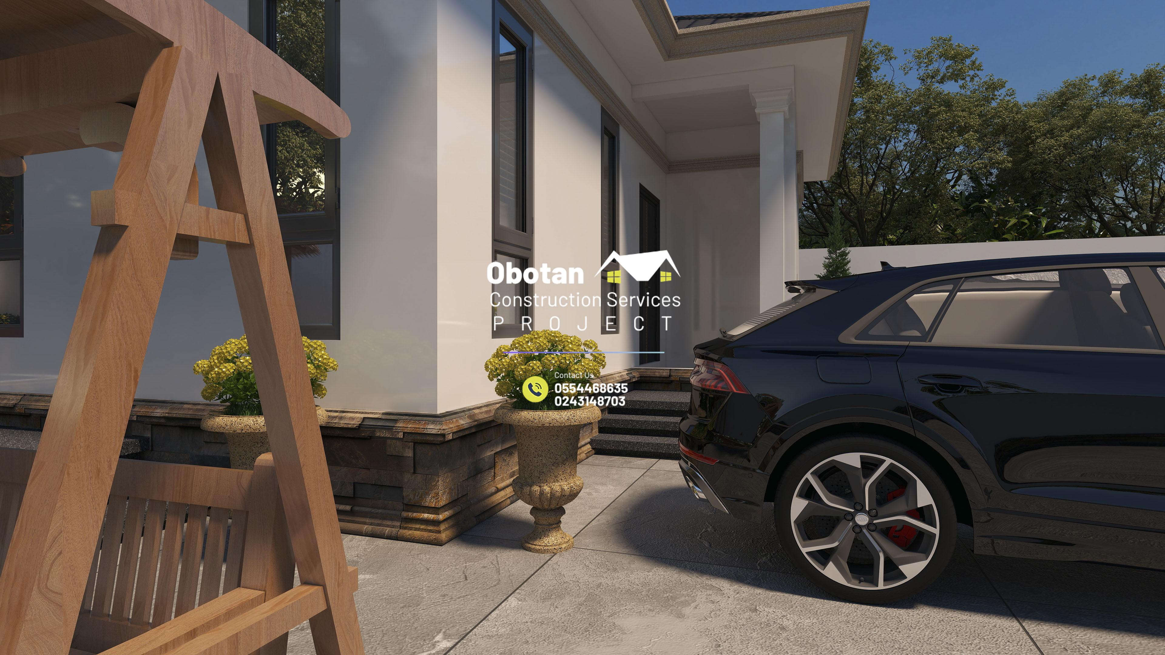 3D Modelling Of  Four (4) Bedroom Residential Building : Tafo