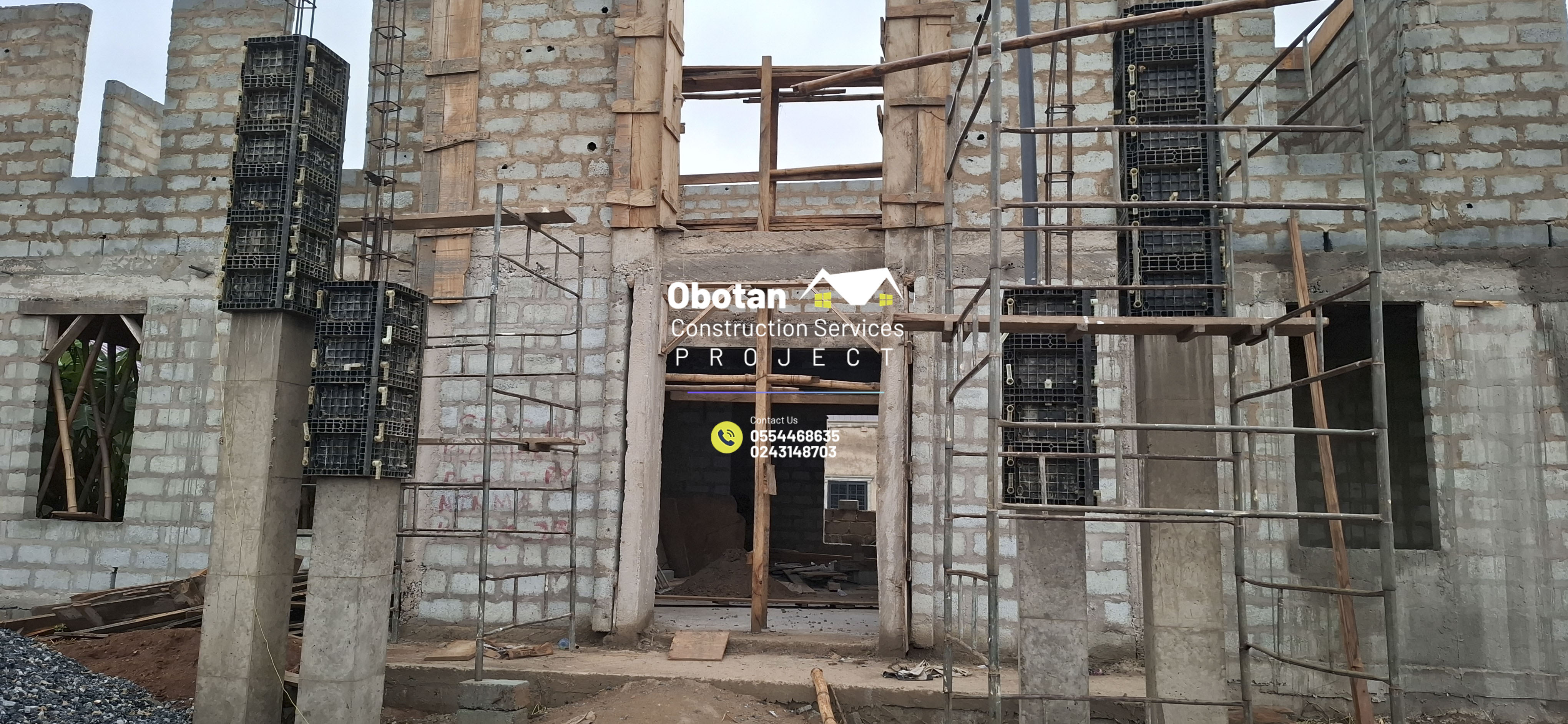 Work Progress : Five (5) bedroom Two-Storey Residential Building