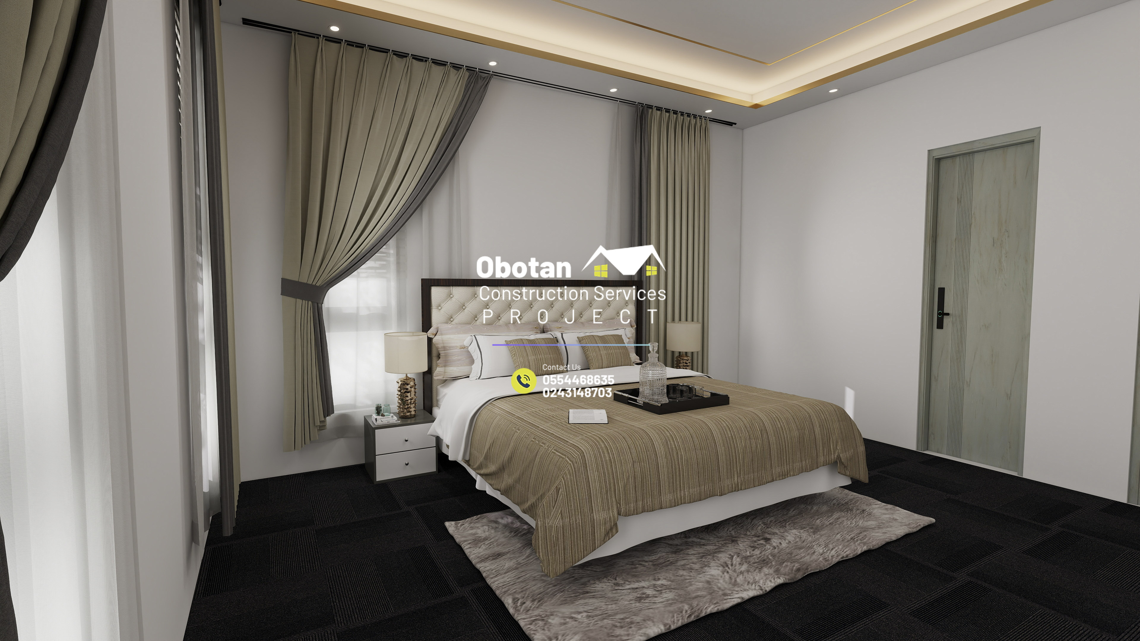 3D Modelling Of  Four (4) Bedroom Residential Building : Tafo