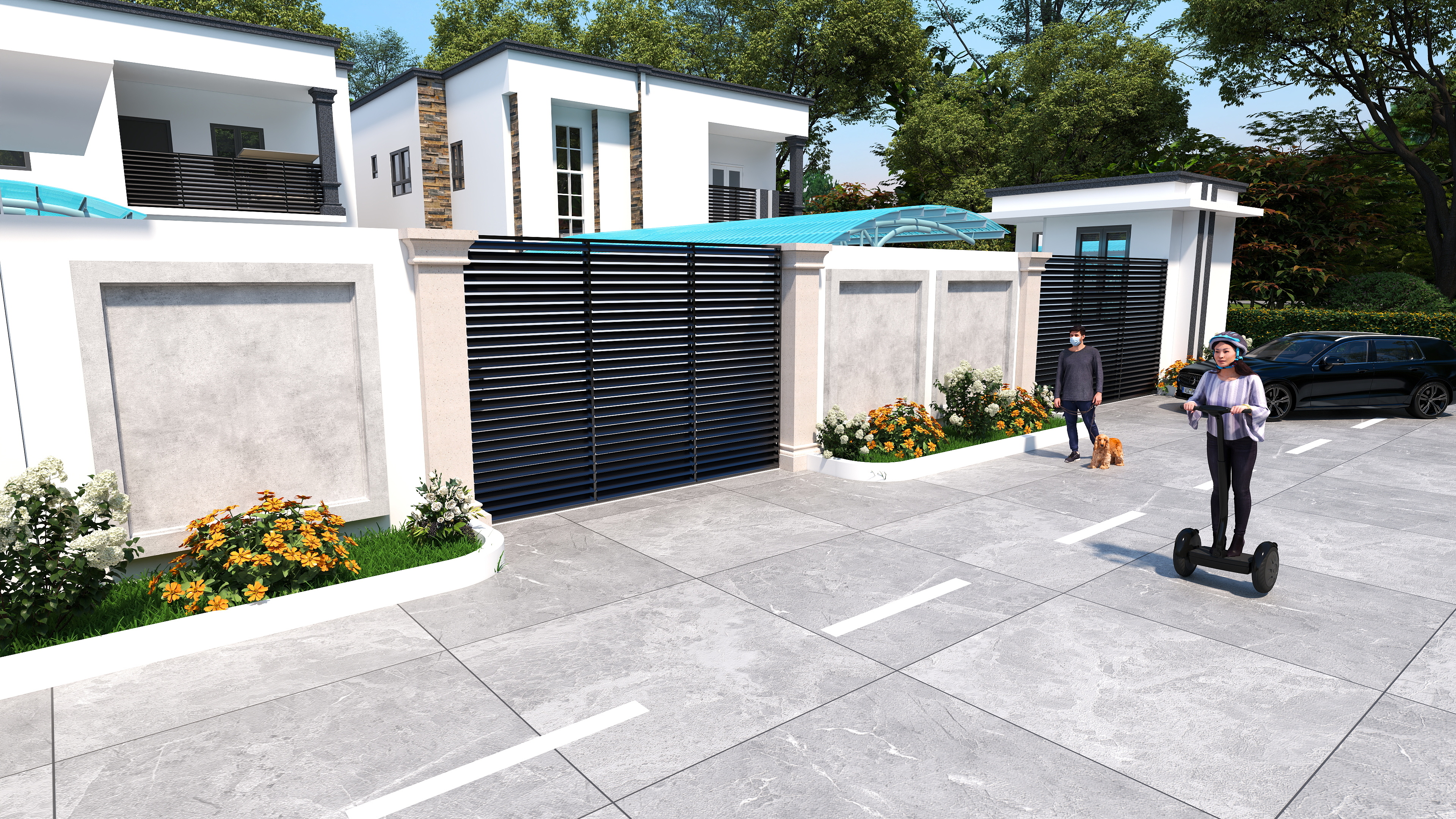 Double Two-Storey Residential Building.