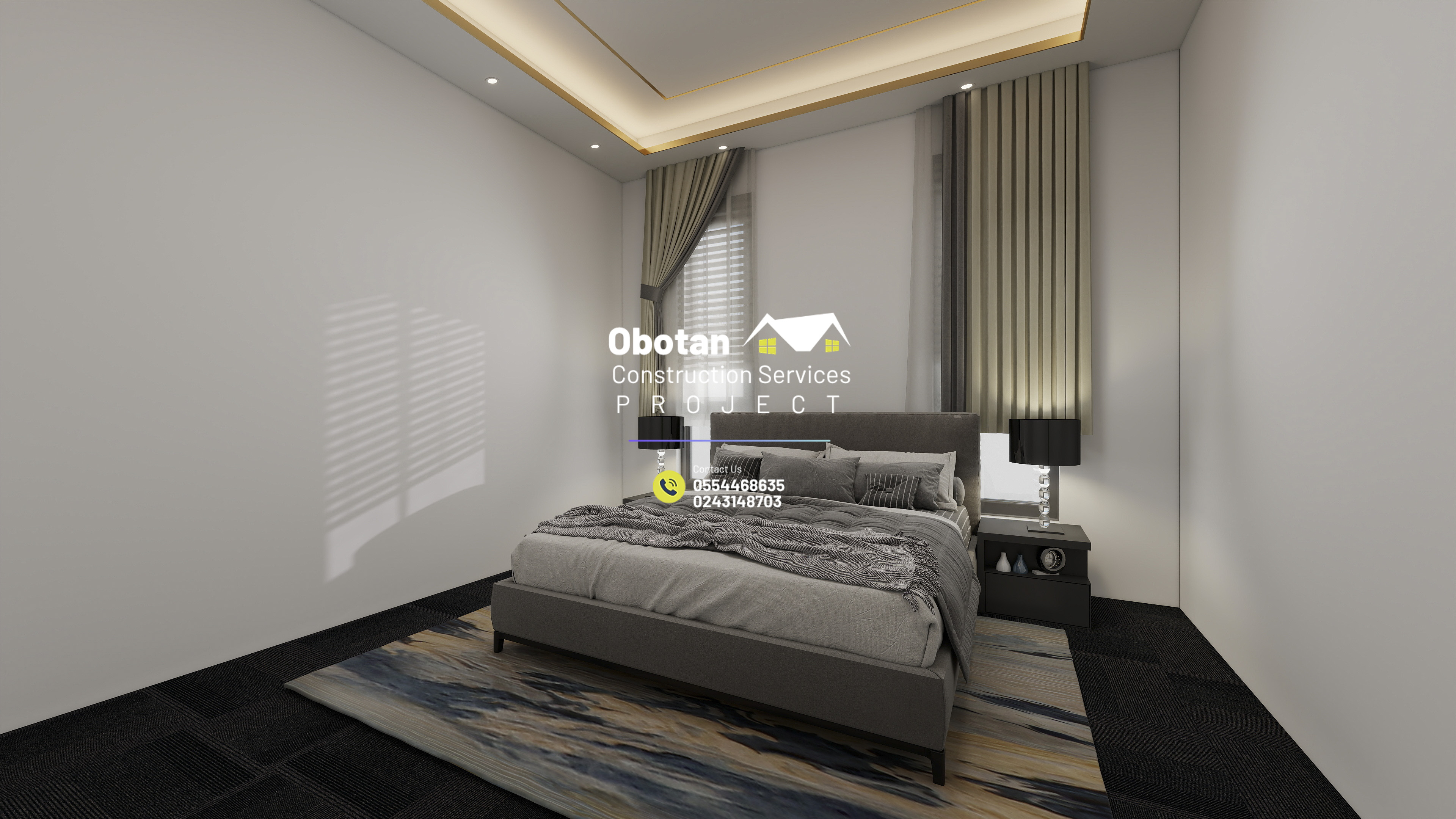 3D Modelling Of  Four (4) Bedroom Residential Building : Tafo